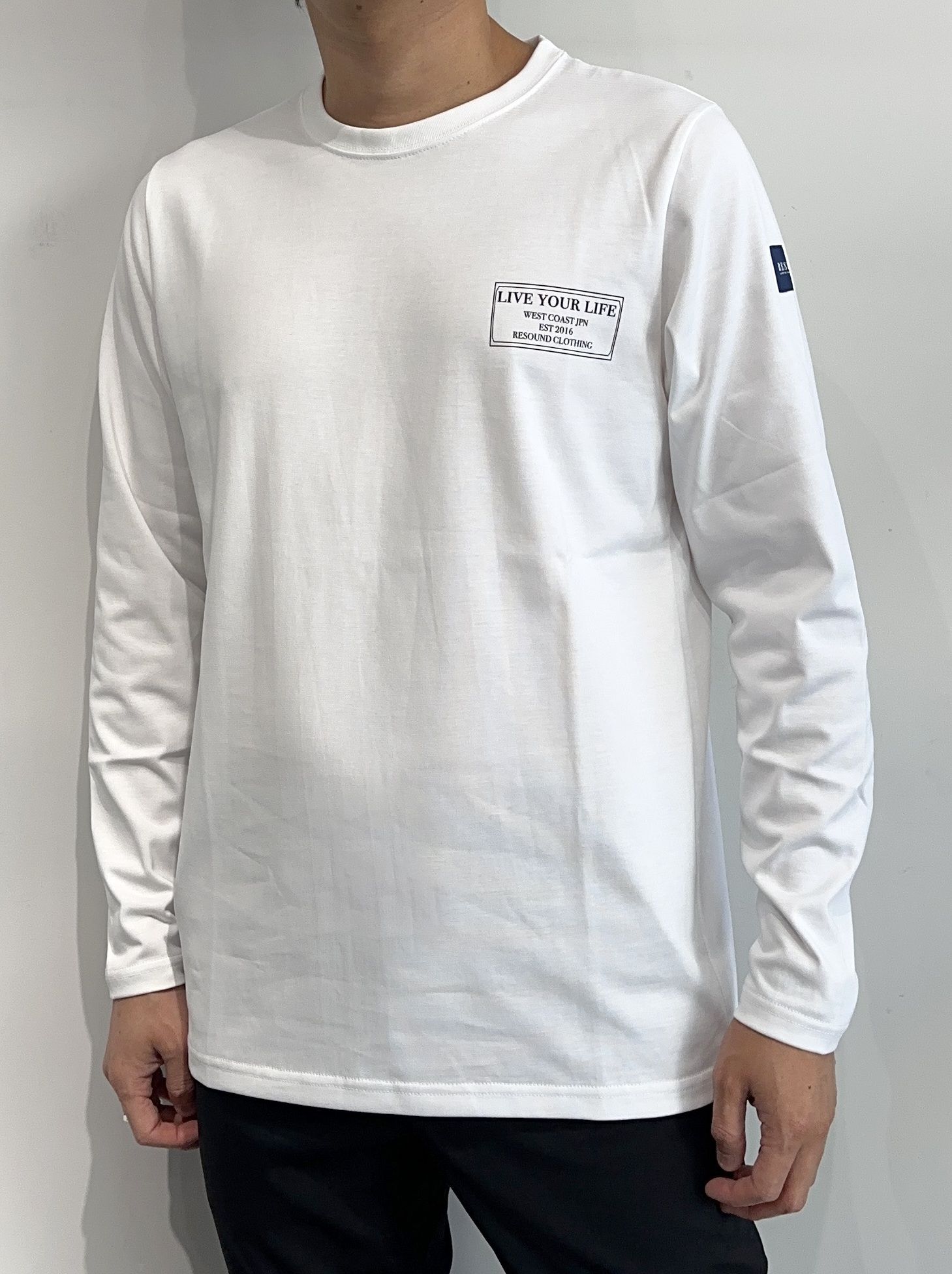 RESOUND CLOTHING - CREW LONG SLEEVE TEE / RC33-T-002 / バックプリント長袖Tシャツ / ホワイト  | LUKE