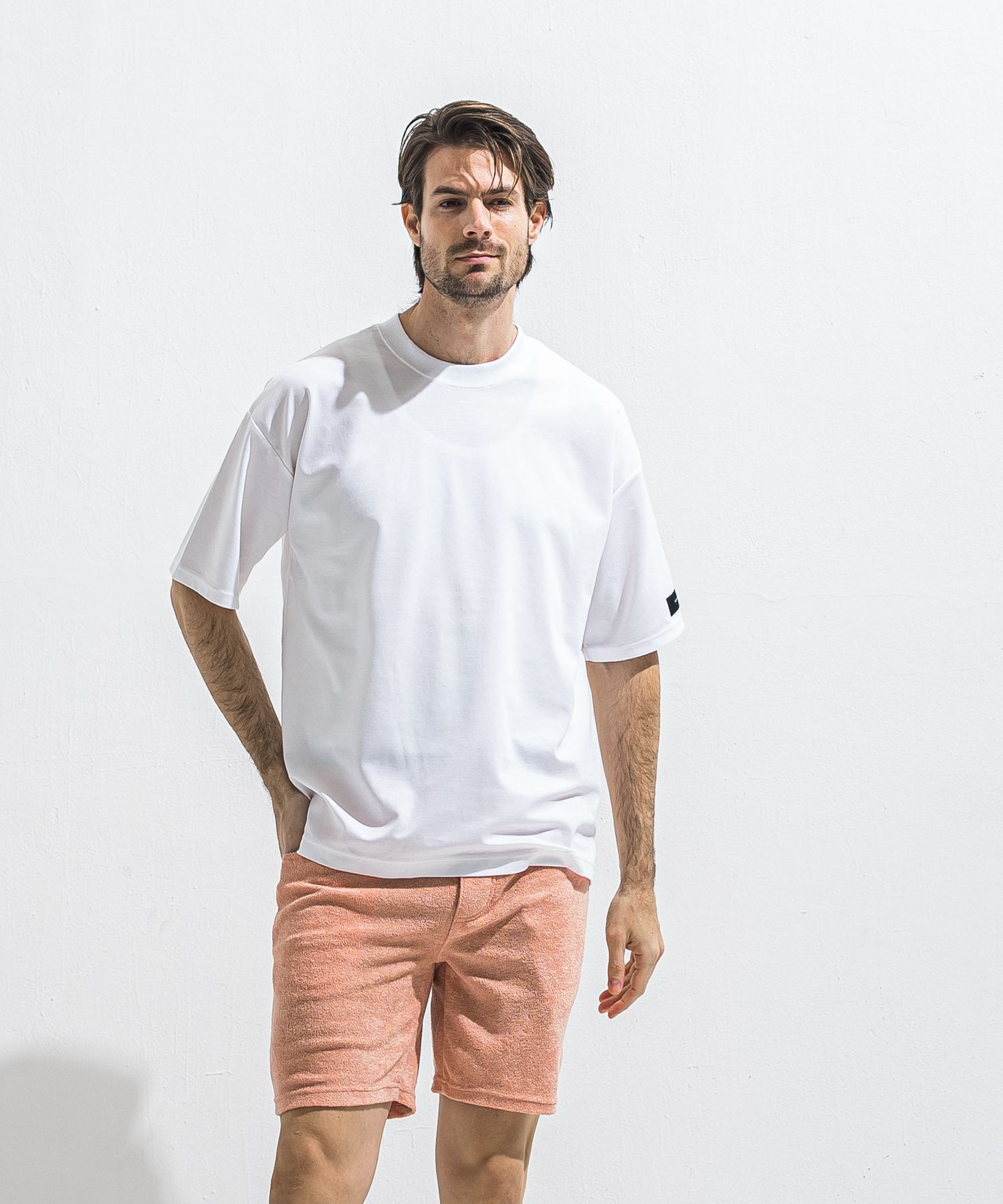 REV MESH OVER TEE / RC40-T-004 / メッシュビッグTシャツ / ホワイト (6月中旬入荷予定)