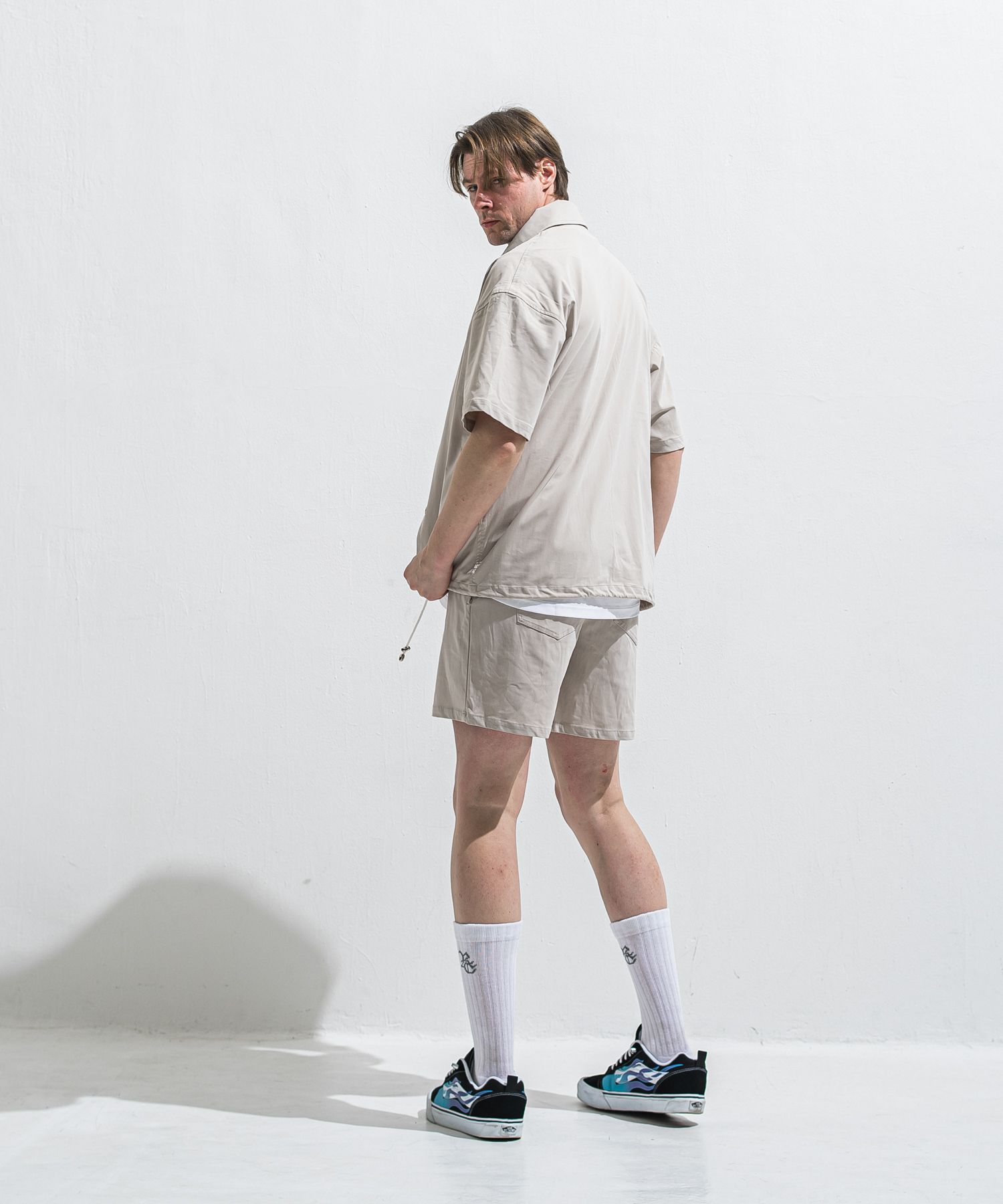 TV NYLON SHORTS / RC40-HP-004 / リラックスナイロンショーツ / グレージュ (6月上旬入荷予定)