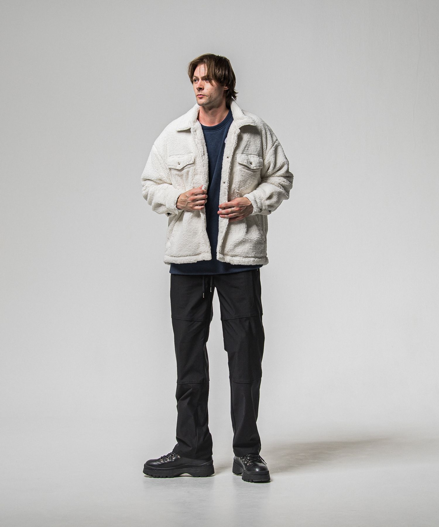 RC CHENILLE VELOURS FLEECE DROP TRAINER / RC38-C-004 / 裏起毛刺繍ワッペントレーナー / ネイビー (11月上旬入荷予定)
