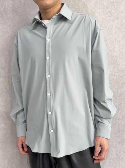 NYLON JACK SHIRTS / RC39-SH-001 / オーバーサイズナイロンシャツ / アクア