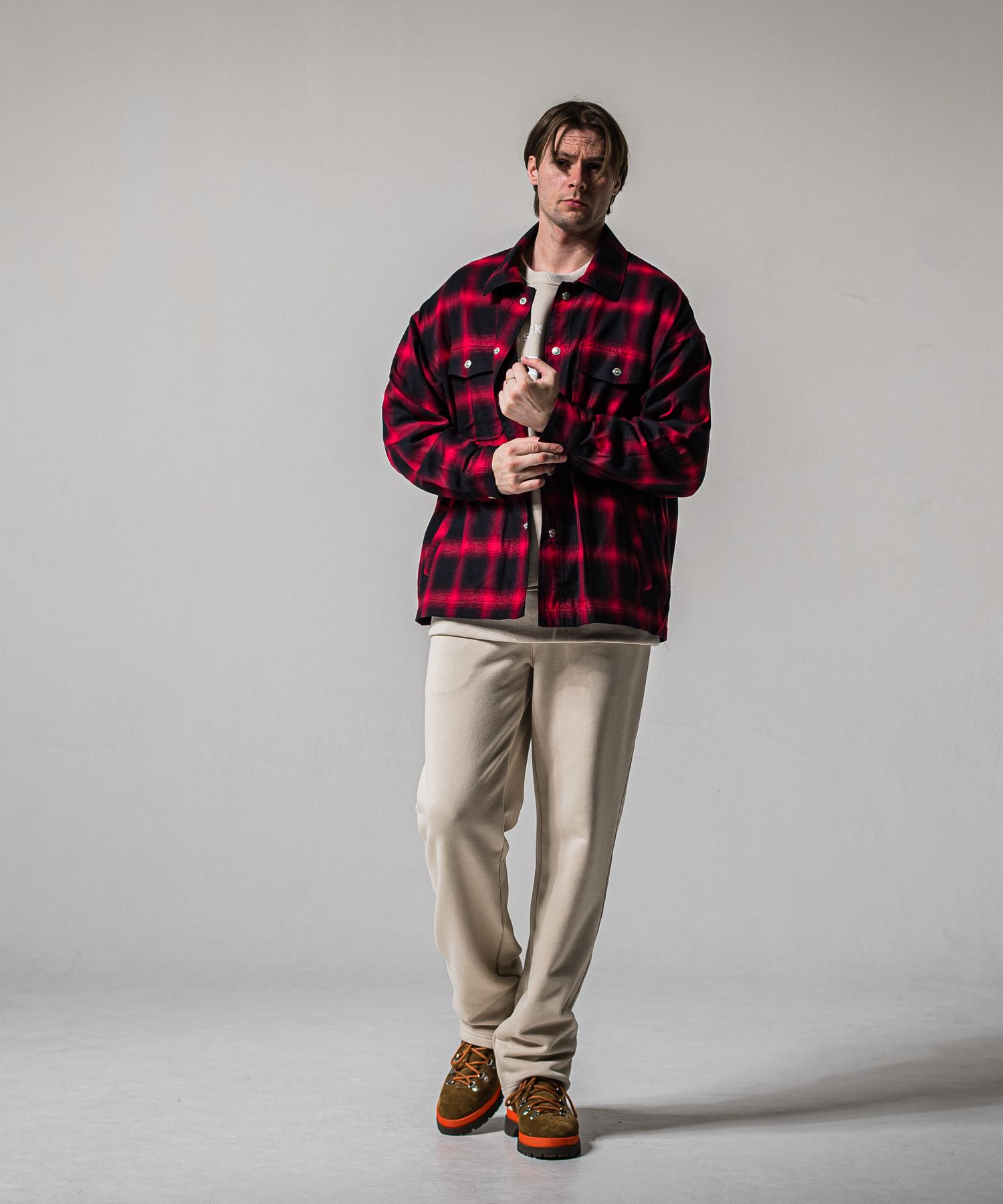 HF URAKE WIDE TUCK PANTS / RC39-ST-016WT / 高機能スウェットワイドタックパンツ / グレージュ (1月中旬入荷予定)