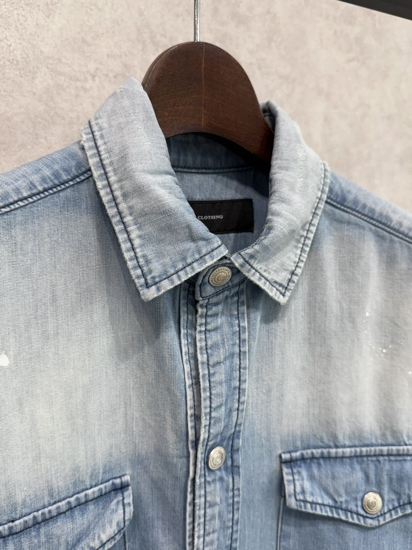 HALF DENIM SHIRTS / RC40-SH-002 / デニム半袖シャツ / ライトインディゴ