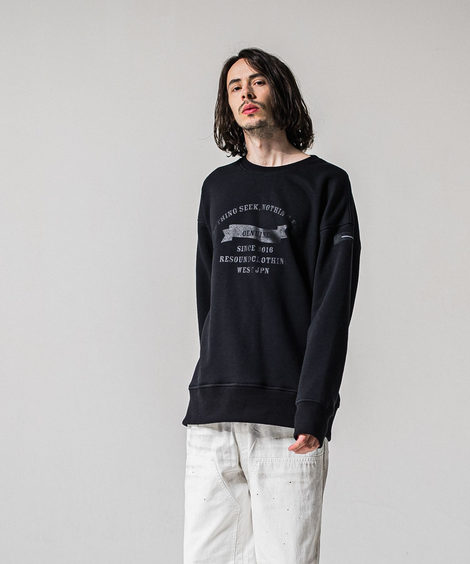 HF URAKE COLLEGE DROP TRAINER / RC39-C-002 / 高機能スウェットトレーナー / ブラック (1月中旬入荷予定)