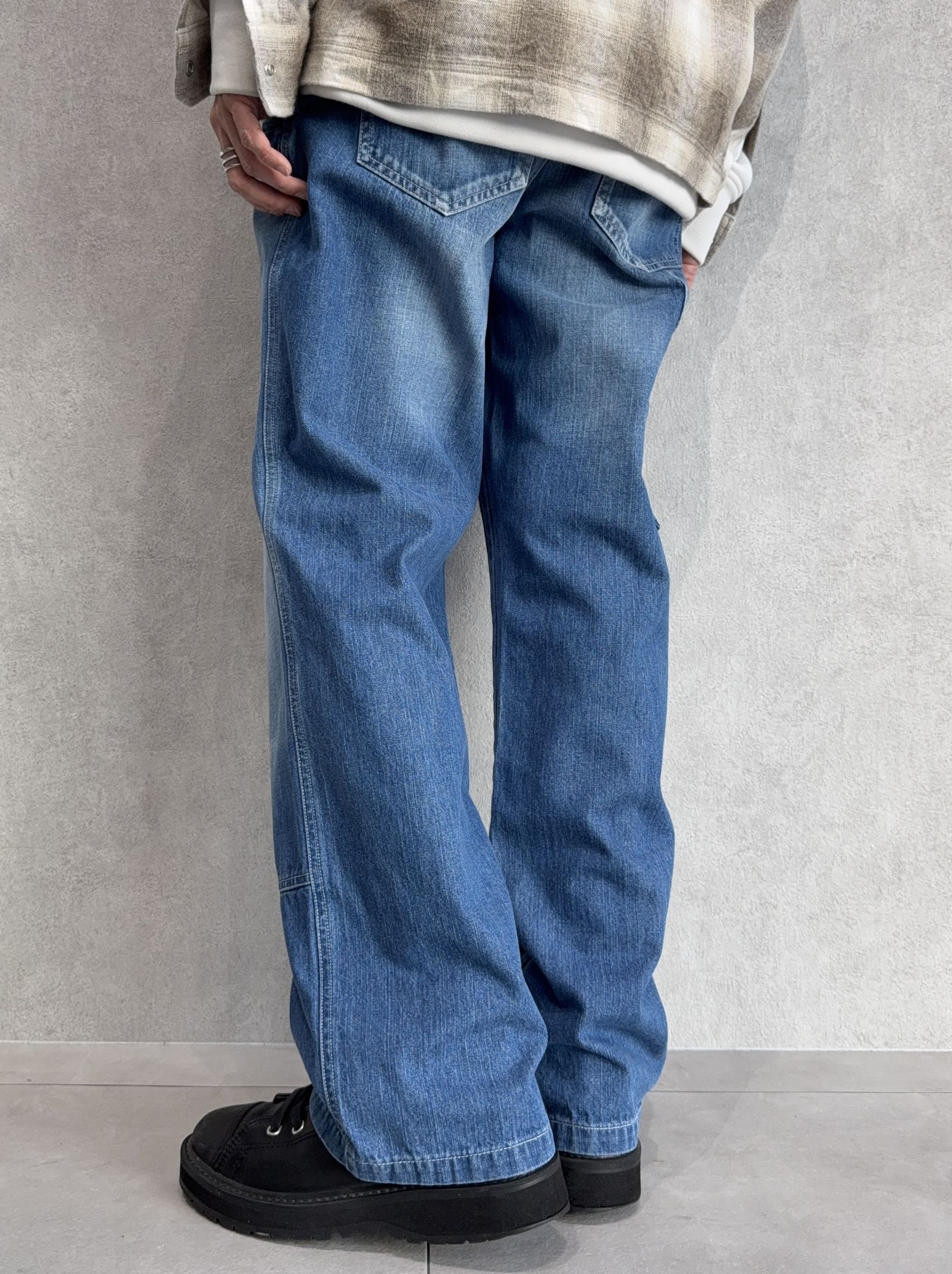 DOUBLE KNEE PT / RC39-ST-041 / ダブルニーワイドデニムパンツ / ライトインディゴ