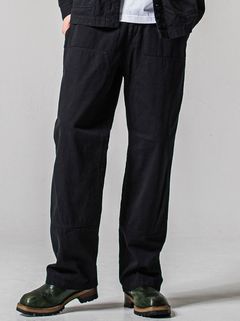 DOUBLE KNEE PT / RC39-ST-041 / ダブルニーワイドデニムパンツ / ブラック (2月中旬入荷予定)