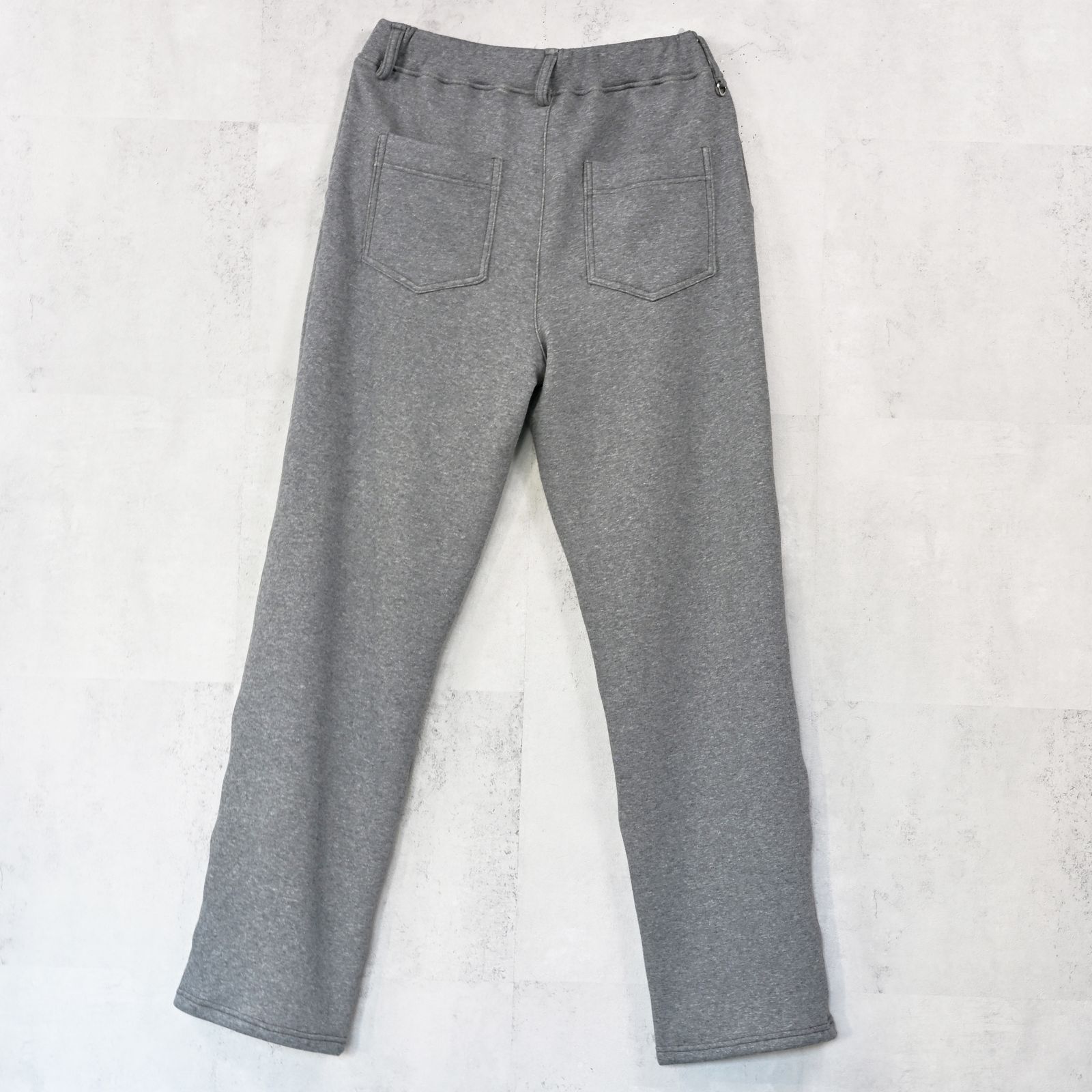 VELOURS FLEECE WIDE TUCK PANTS / RC42-ST-016HWT / 裏起毛セミワイドタックパンツ / チャコール (11月中旬入荷予定)