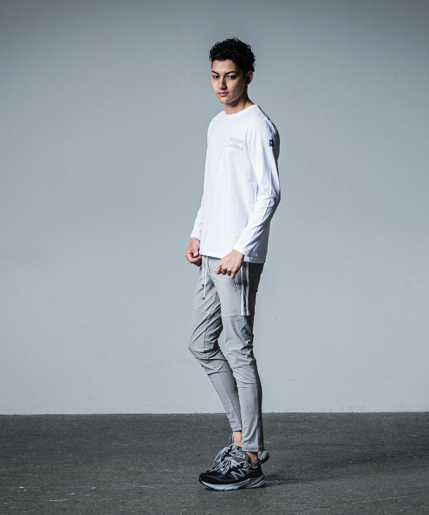 CREW LONG SLEEVE TEE / RC33-T-002 / バックプリント長袖Tシャツ / ホワイト