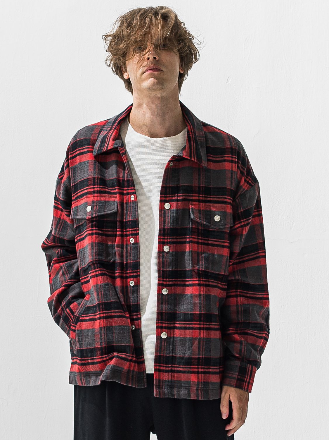 OLD SLABL CHECK JK / RC42-JK-005 / チェックCPOジャケット / レッド (12月下旬入荷予定)