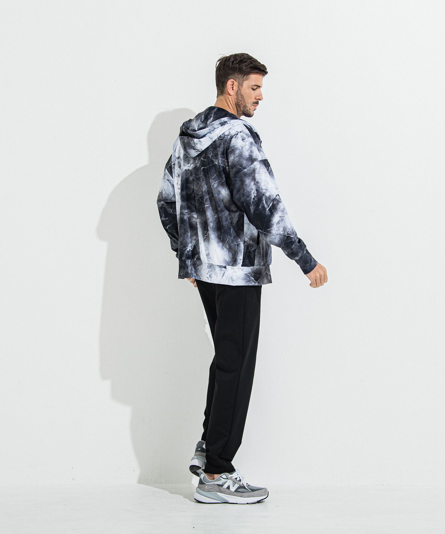 RUSH OVER ZIPUP HOODIE / RC36-C-001 / ラッシュガードパーカー / マーブルブラック