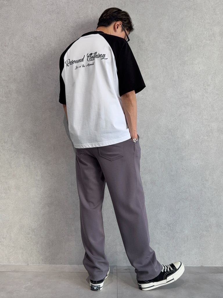 【RESOUND】アメカジなラグランTシャツに、綺麗なセミワイドパンツ