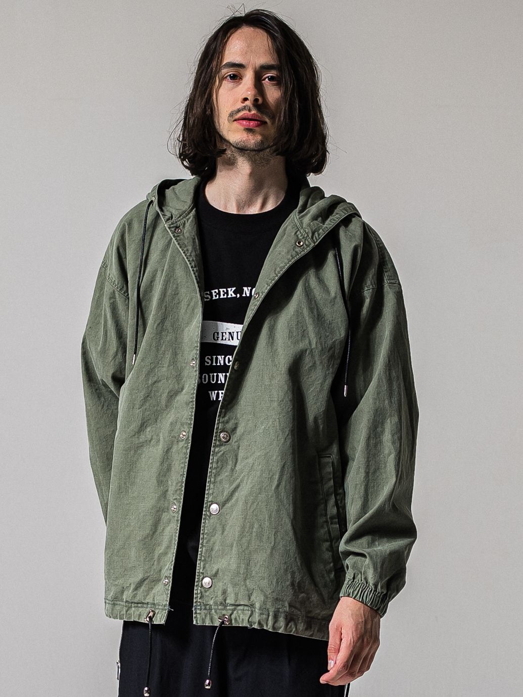 COACH HOODIE / RC39-JK-005 / コーチパーカー / カーキ (3月中旬入荷予定)