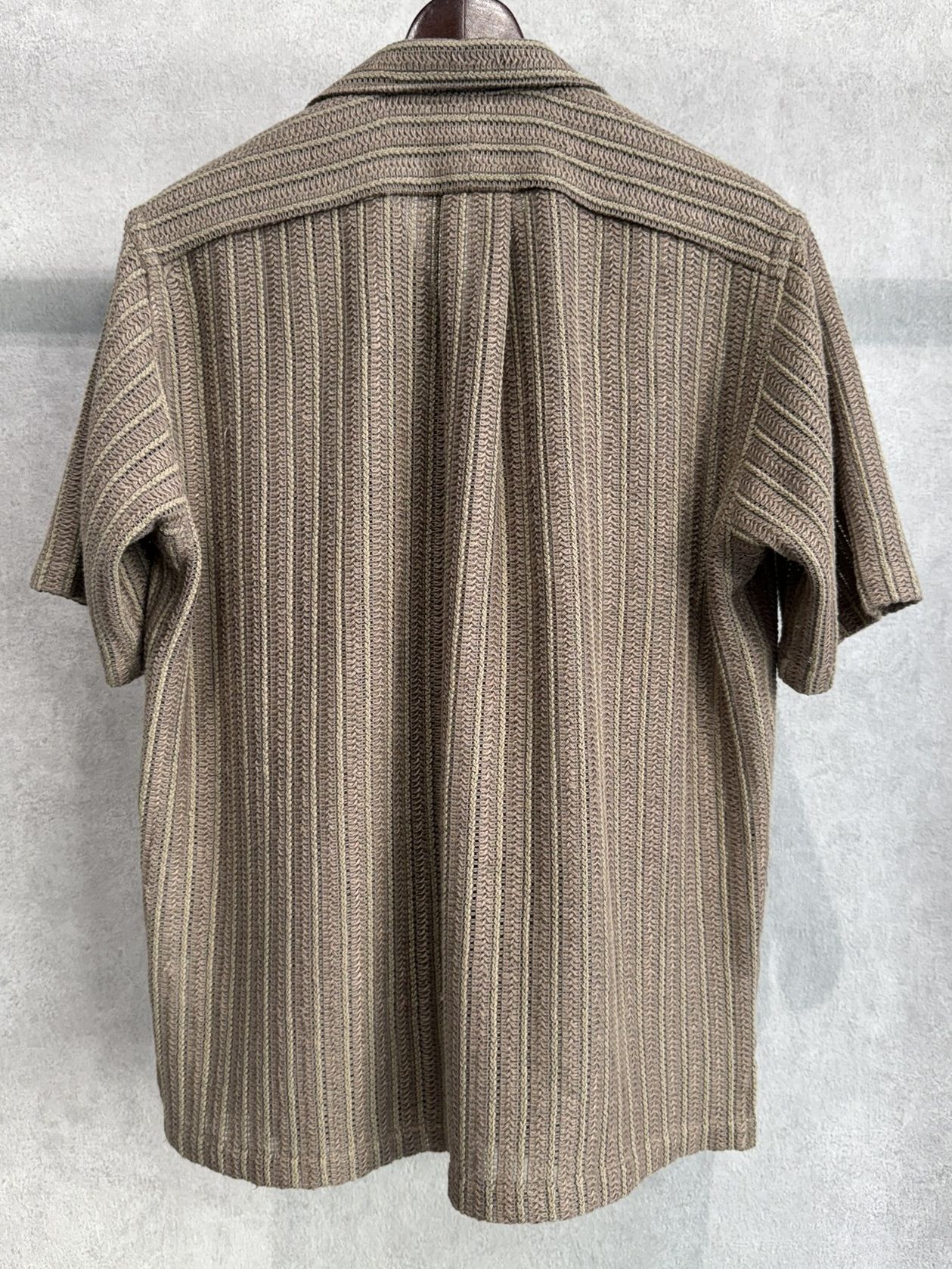 RUSSEL SHIRTS / DP1-SH-004 / ラッセル織り半袖シャツ / ブラウン