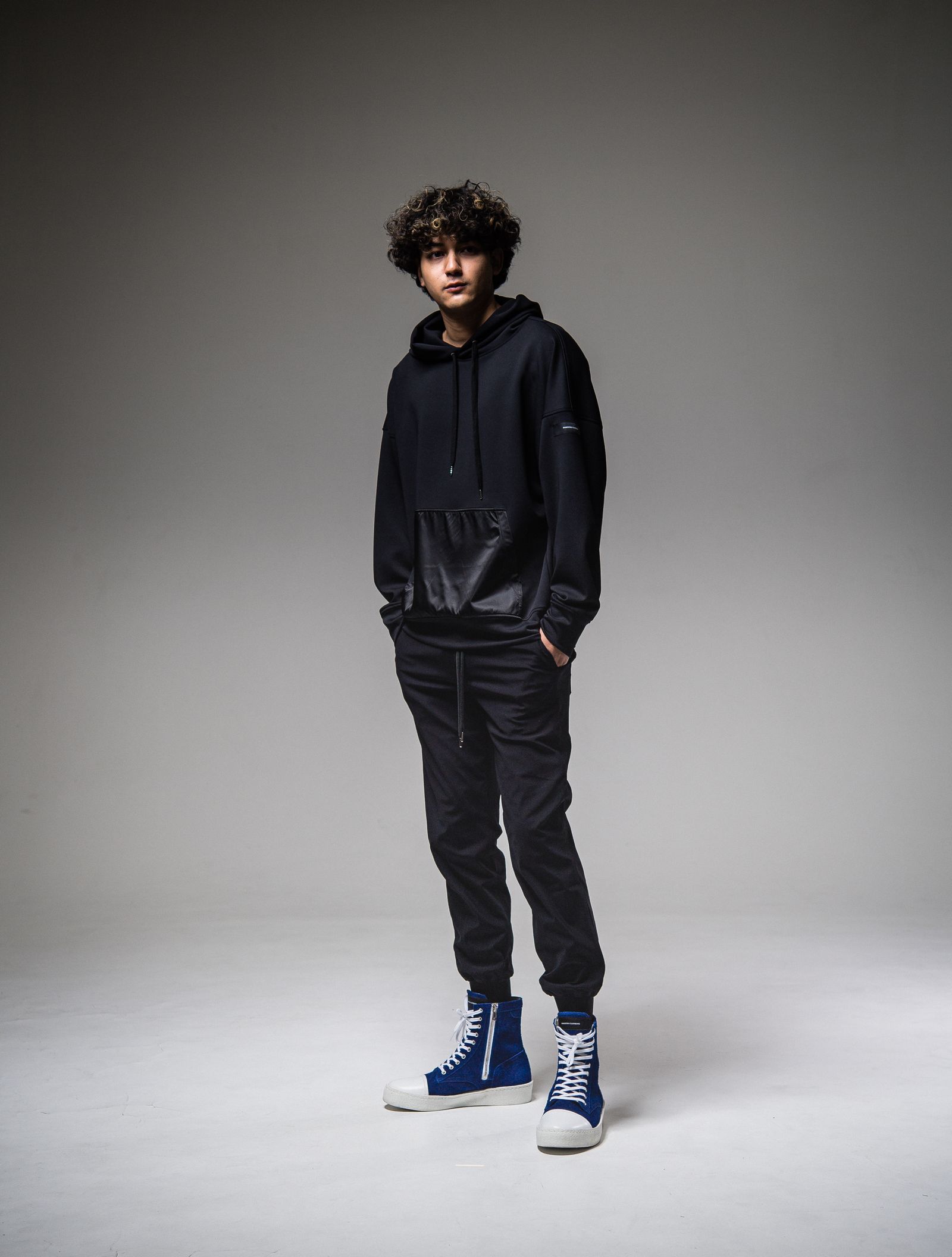 BILLIE NYLON PANTS / RC25-ST-028 / ナイロンリブパンツ / ブラック