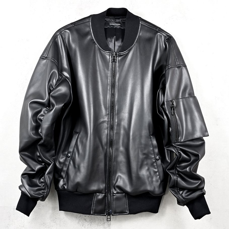 DAVID JACKET / RC41-JK-003 / MA-1 / ブラックレザー (9月下旬入荷予定)
