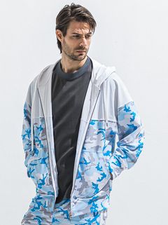 RUSH OVER ZIPUP HOODIE / RC40-C-001 / ラッシュガードパーカー / カモフラサックス (5月下旬入荷予定)