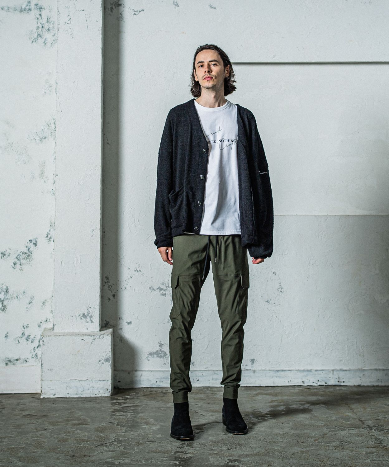 NSNF BASIC TEE / RC35-T-003 / メッセージロゴジャストTシャツ / ホワイト