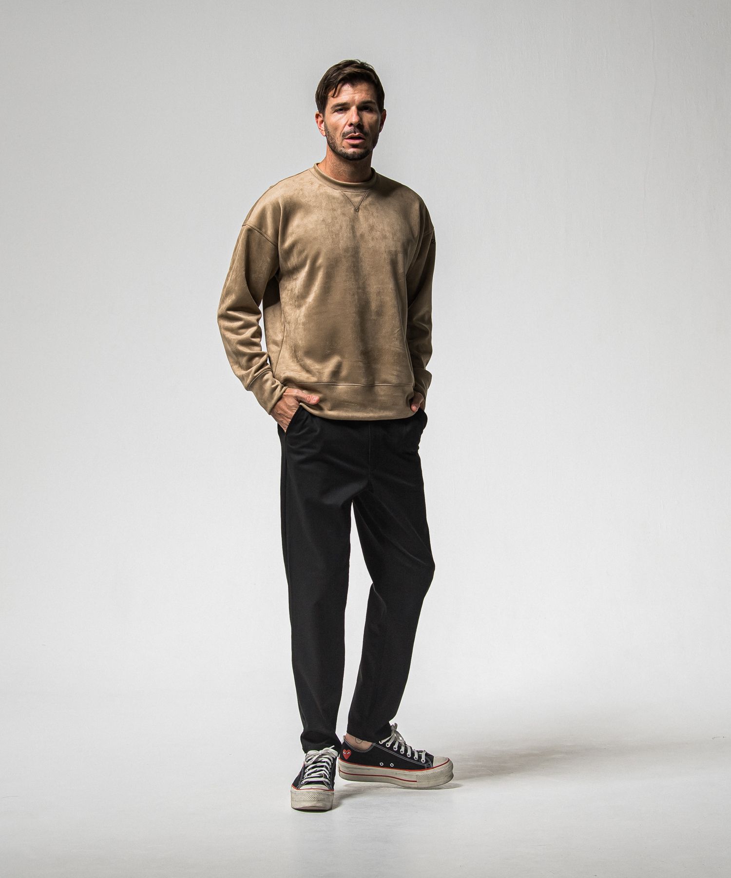 SUEDE DROP TRAINER / RC38-C-005 / スエードトレーナー / ブラウン (1月上旬入荷予定)