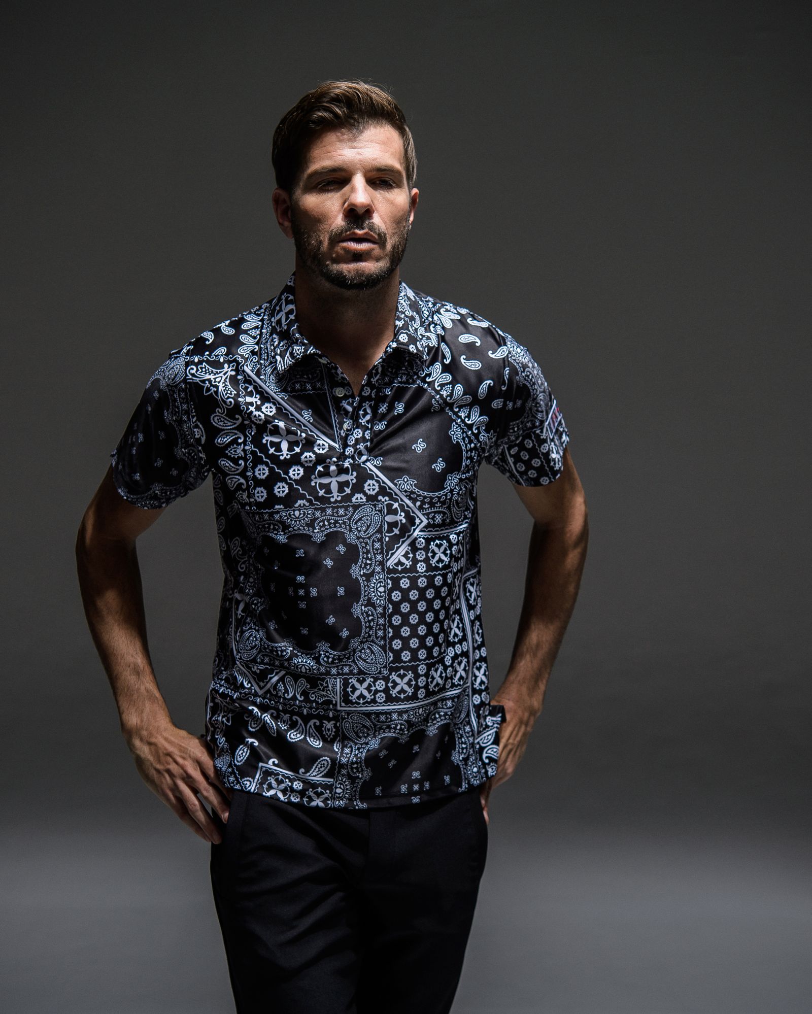 BANDANA RUSH POLO / RC21-T-005 / バンダナラッシュガードポロシャツ