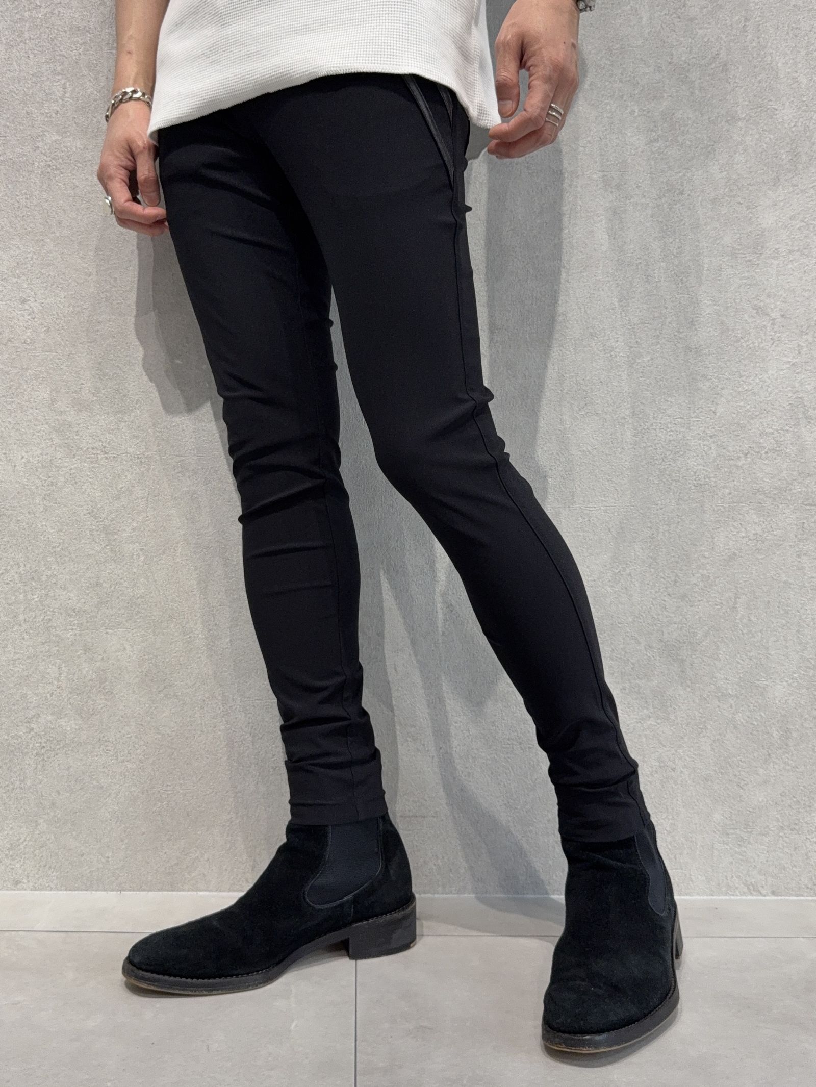 EDGE NYLON PT / BASIC-ST-014 / エッジナイロンラインパンツ / ブラック×ブラック