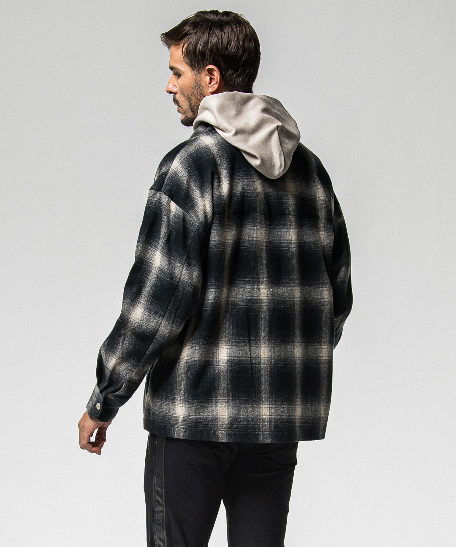 FLANNEL CHECK JK / RC38-JK-007 / フランネルチェックCPOジャケット / ブラック (10月中旬入荷予定)