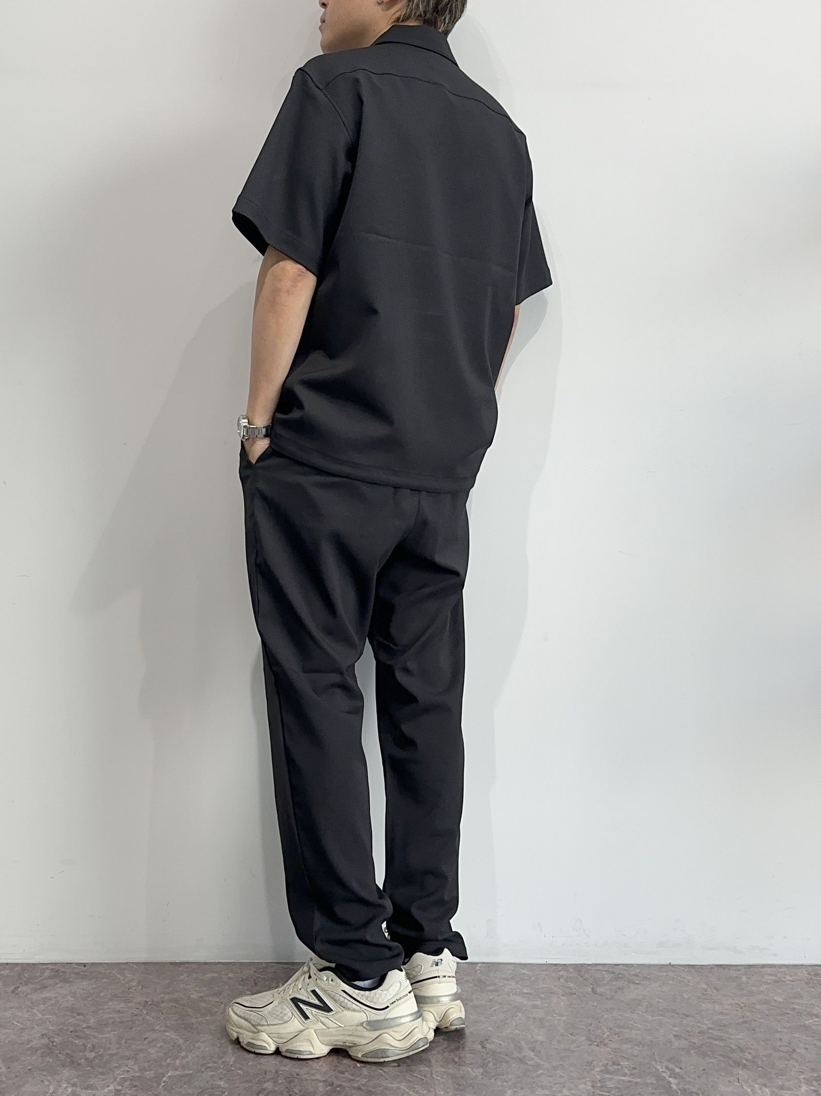 PAT WIDE EASY PANTS / RC33-ST-036BN / ワイドテーパードパンツ / ブラック