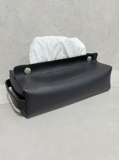 BOX TISSUE CASE / RC36-HOME-002RV / レザーティッシュケース / ブラック
