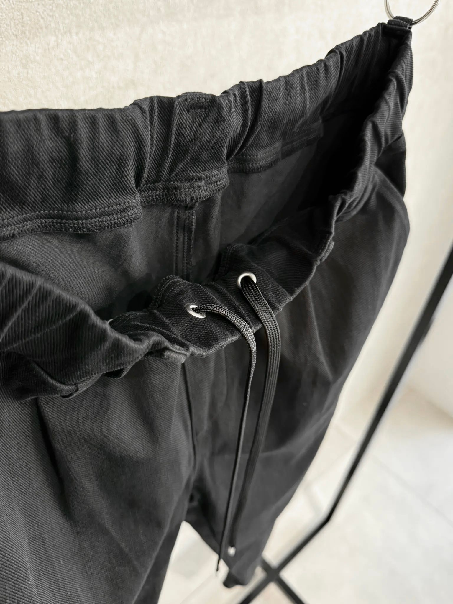 DENIM JERSEY WIDE PT / RC41-ST-016WTD / ライトオンスデニムジャージセミワイドパンツ / ブラック