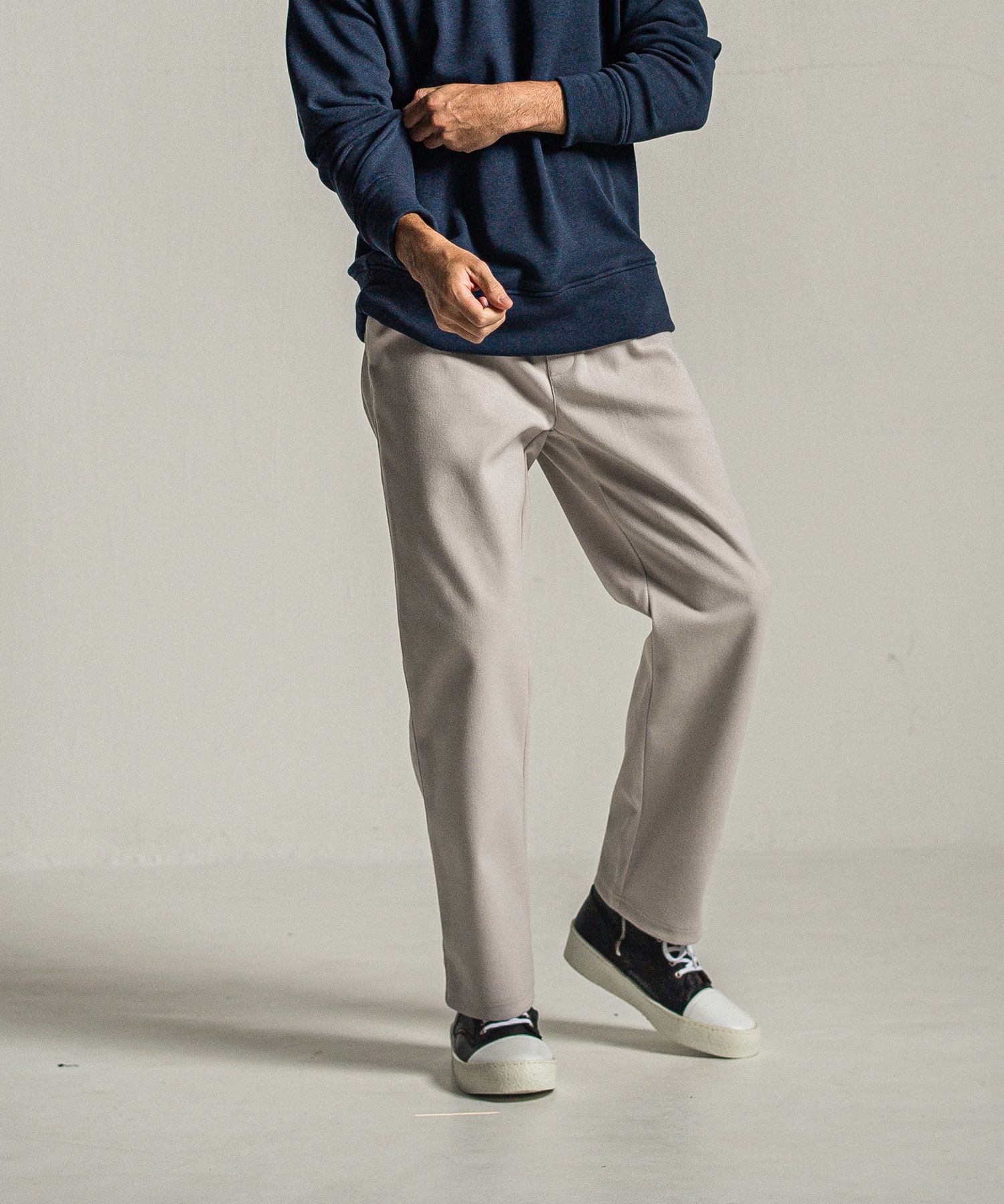 MELTON WIDE TUCK PANTS / RC34-ST-016WT / メルトンワイドタックパンツ / グレージュ