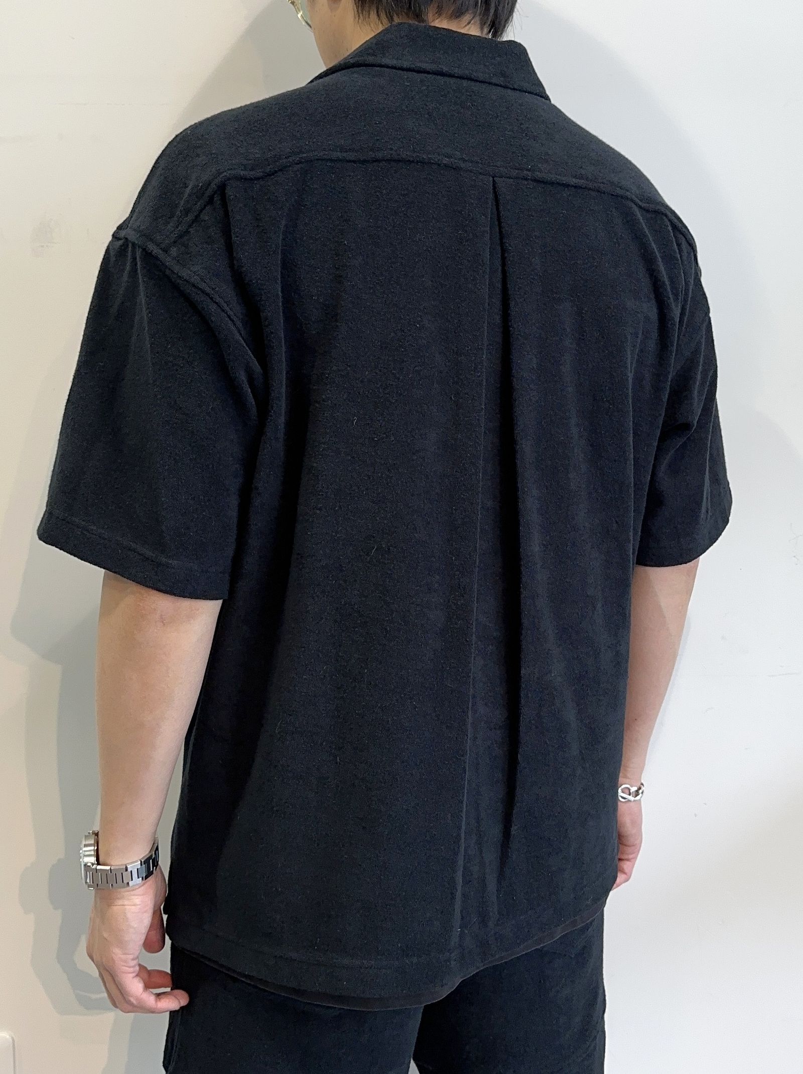 PILE BEACH SHIRTS / RC32-SH-002 / パイル半袖シャツ / ブラック