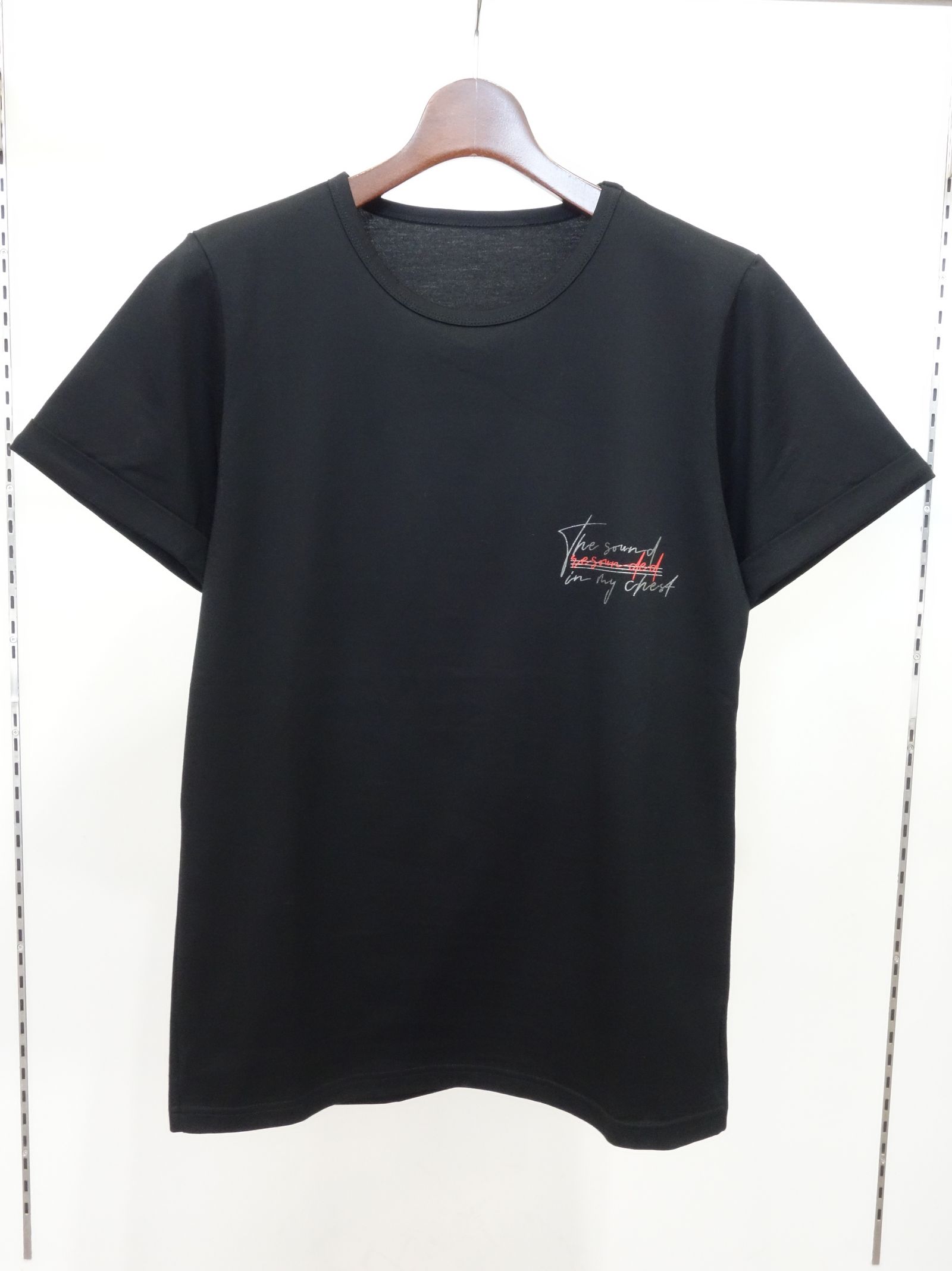 MESSAGE CHEST ROLL UP JERSEY TEE / RC20-T-003 / バックプリントTシャツ ※
