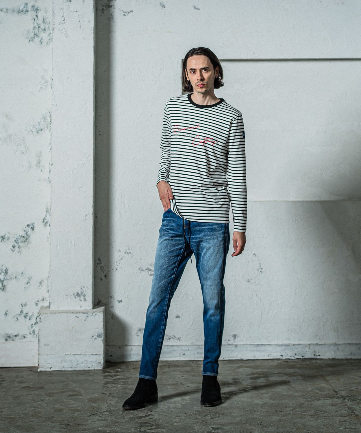 MICK DENIM JERSEY / RC35-ST-020 / デニムジャージテーパードパンツ / インディゴユーズド