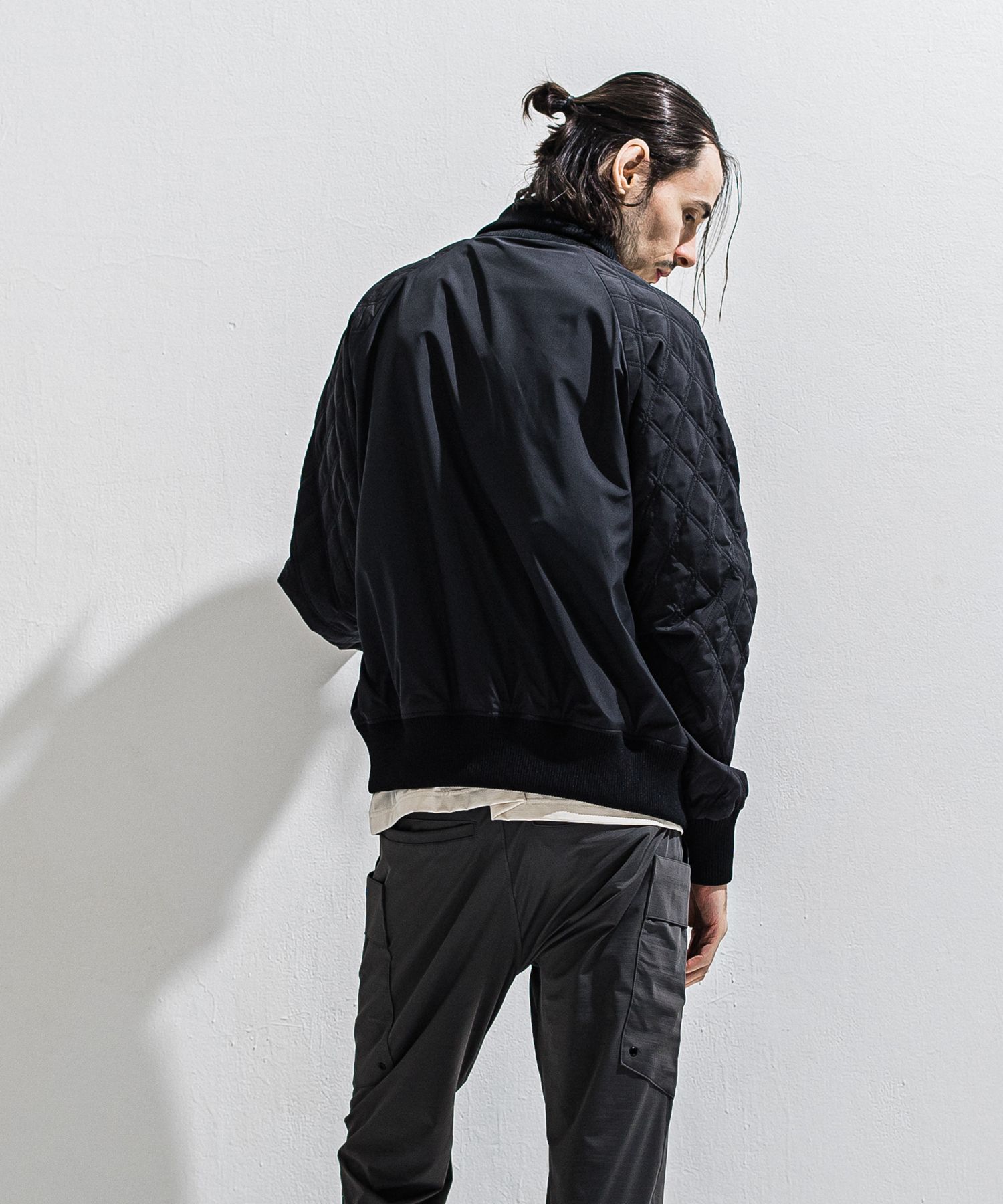 PB VARSITY JACKET / DP1-JK-001 / キルティングナイロンスタジャン / ブラック (2月中旬入荷予定)