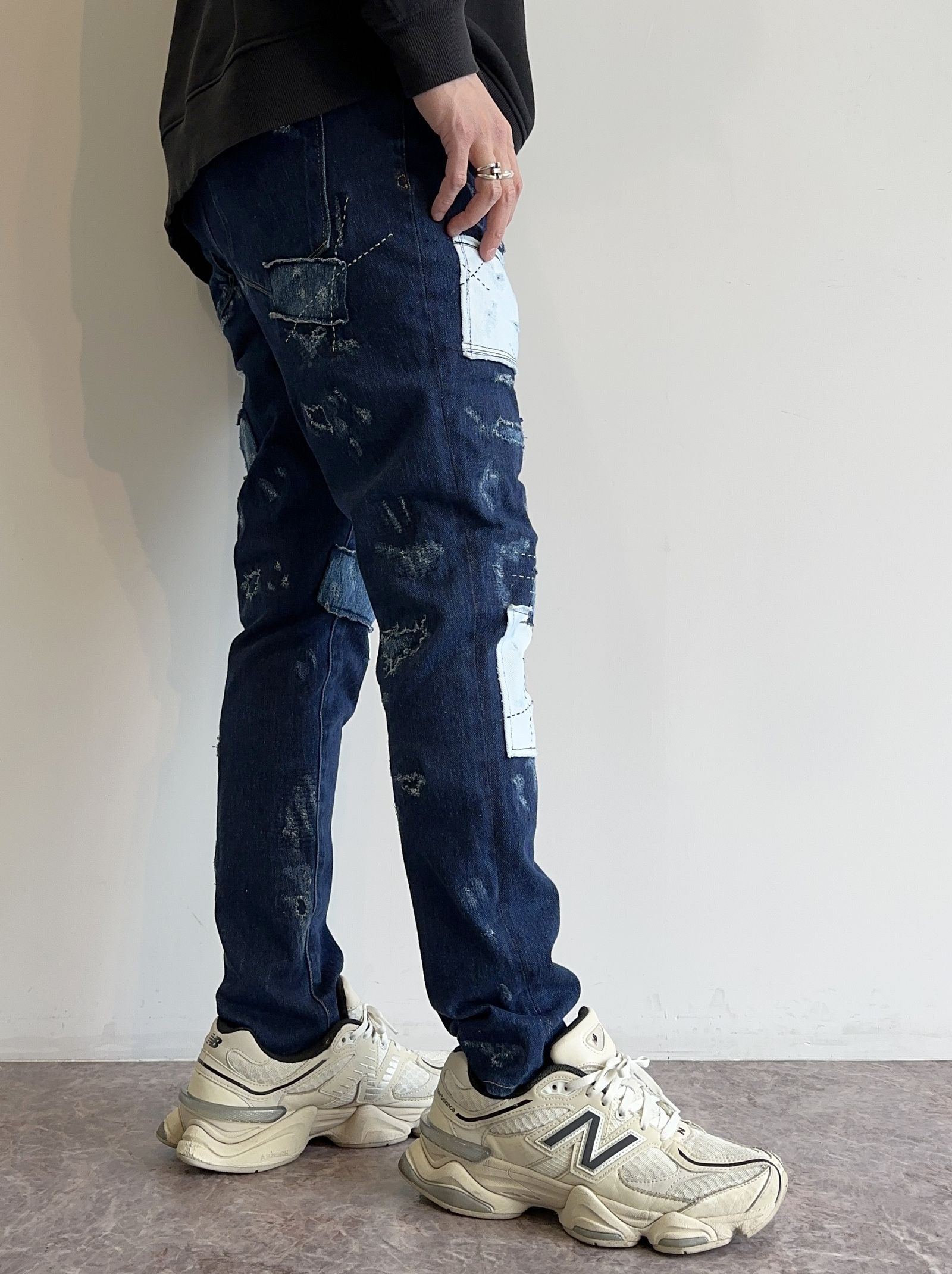 MICK DENIM JERSEY / RC31-ST-020 / デニムジャージテーパードパンツ / インディゴリメイク