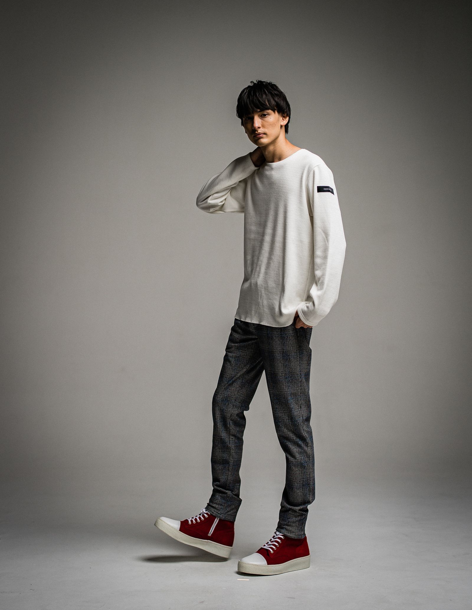 CHRIS EASY HEAT PANTS / RC26-ST-016H / 裏起毛イージーパンツ / グレンチェックブルー