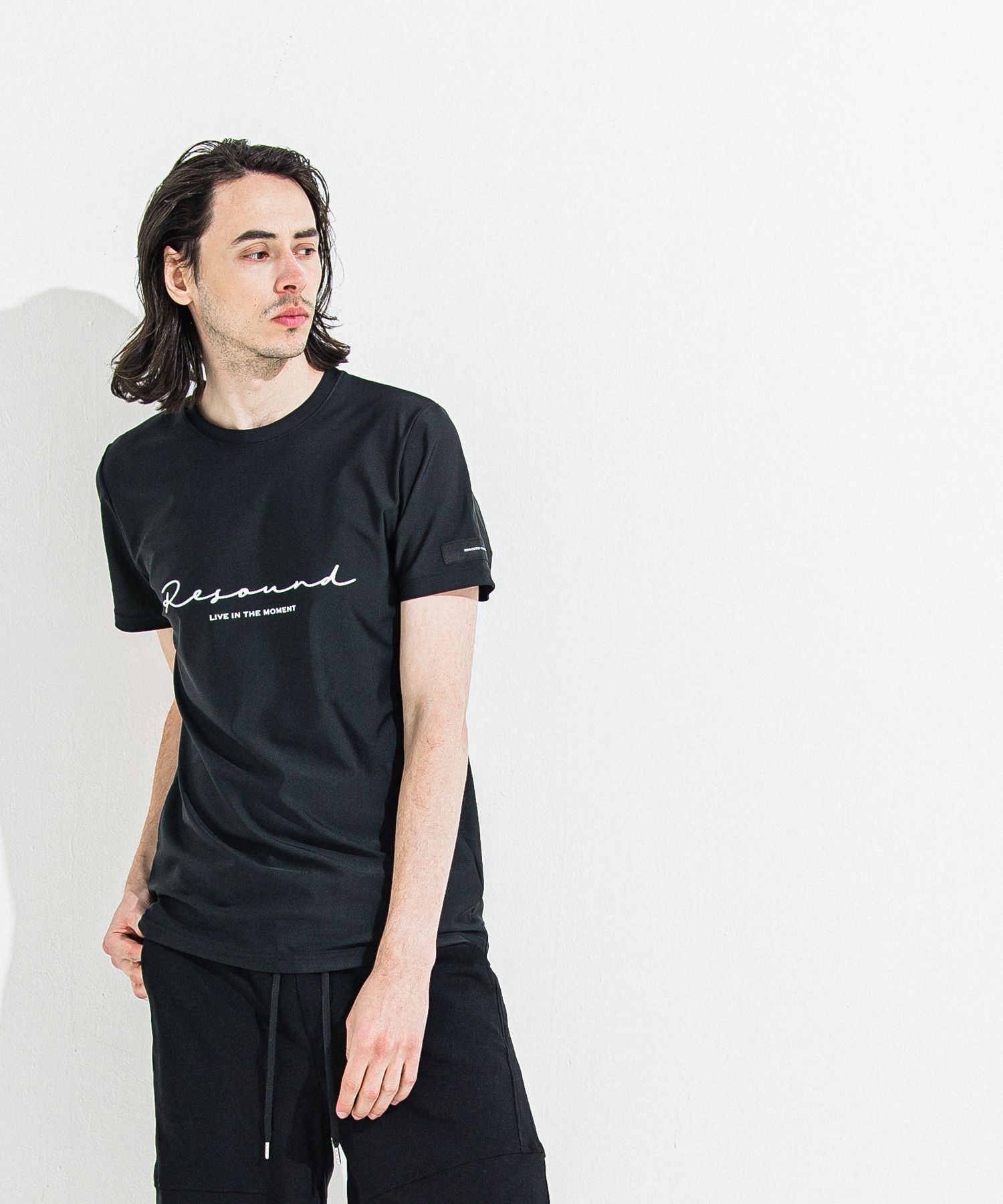 HANDWRITING RUSH BASIC T / RC36-T-013 / ハンドライティングロゴラッシュガードTシャツ / ブラック