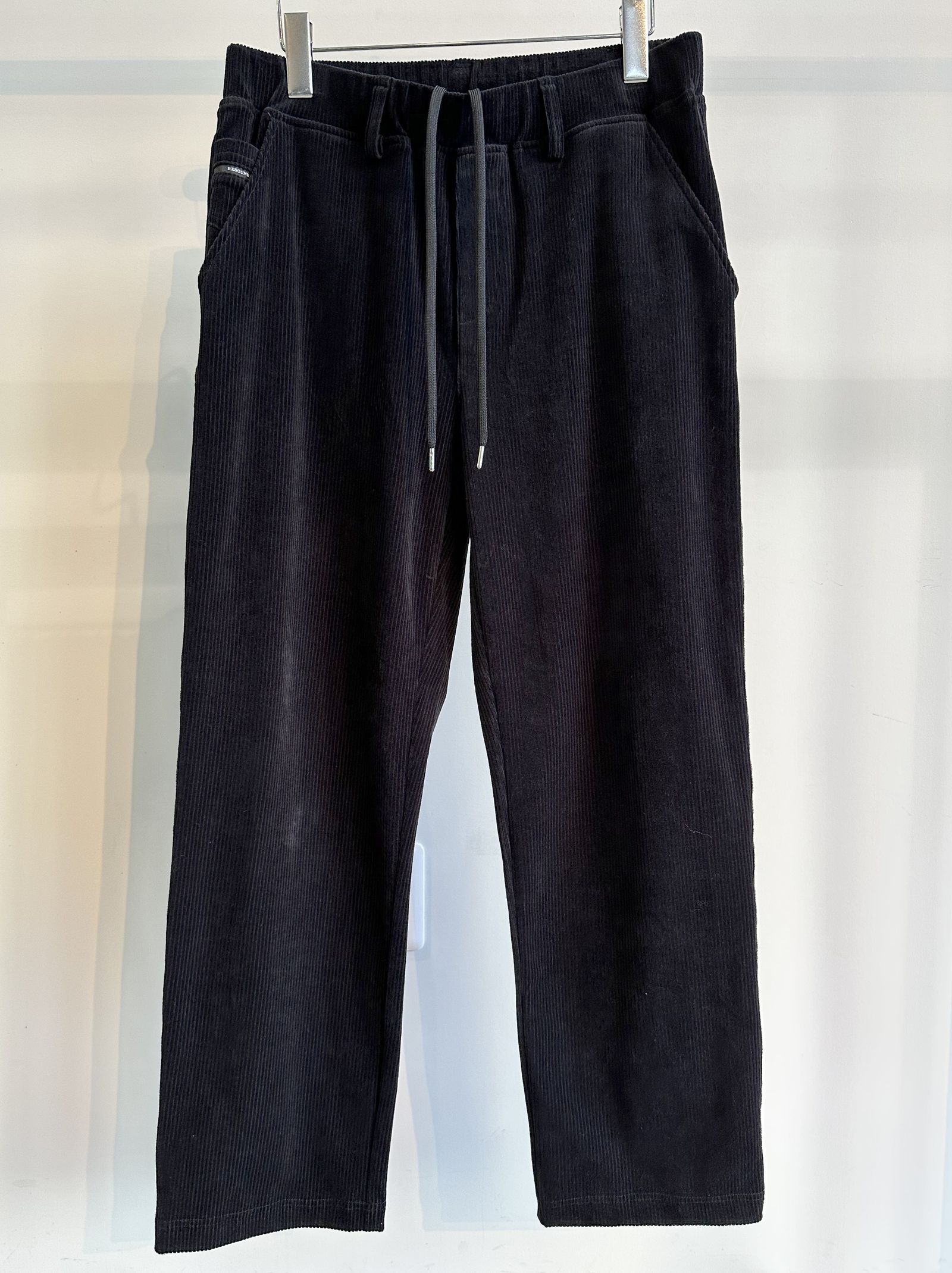 CHRIS EASY WIDE PANTS / RC29-ST-016W / コーデュロイジャージワイドパンツ / ブラック