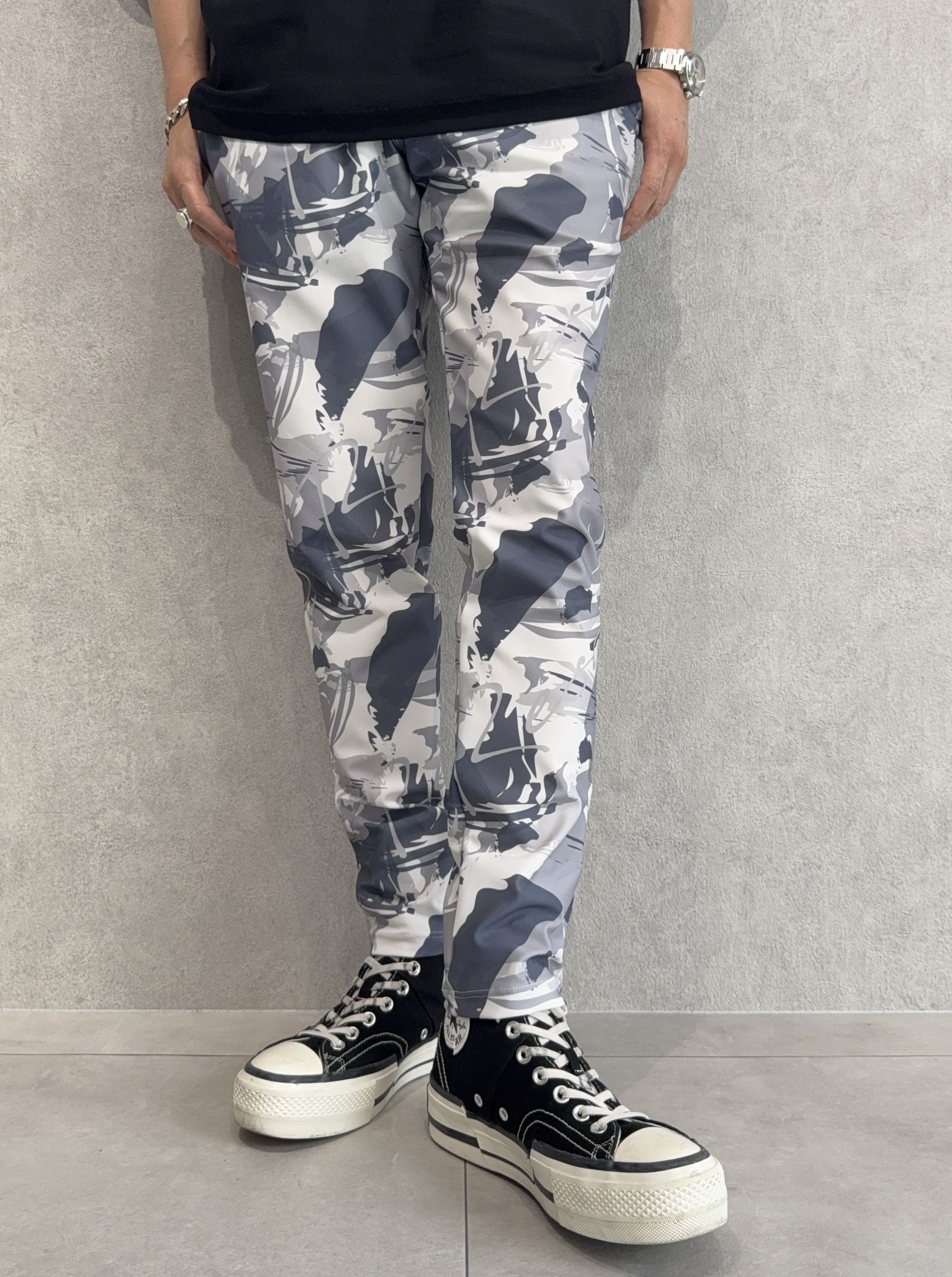 CHRIS EASY TUCK PANTS / RC29-ST-016T / カモ柄イージータックパンツ / グレーカモフラ