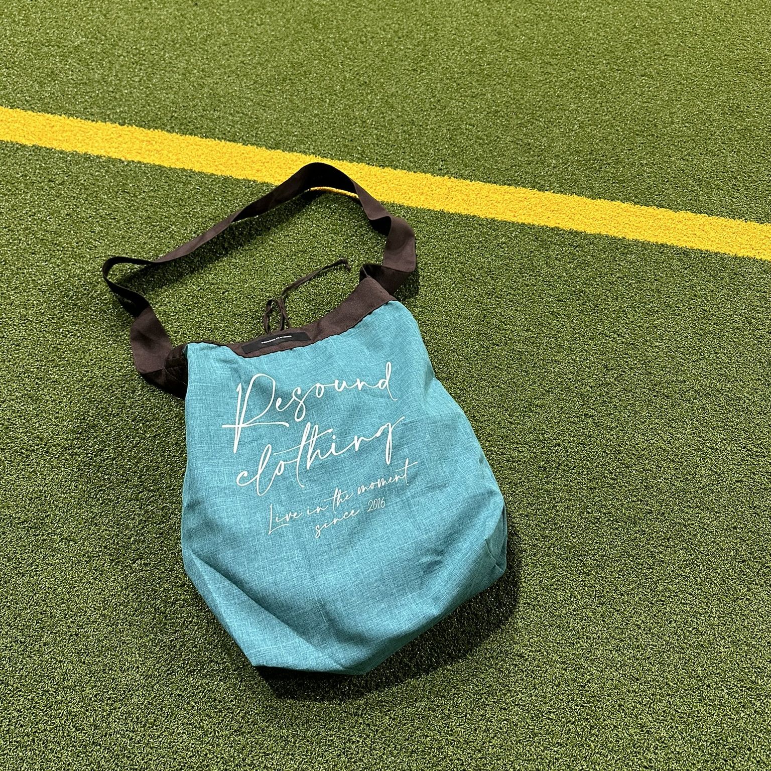 「Lagu×RESOUND」 BLANKET & ECOBAG / RL-BLBAG-1 / ブランケット&ショルダーエコバッグ / ターコイズ