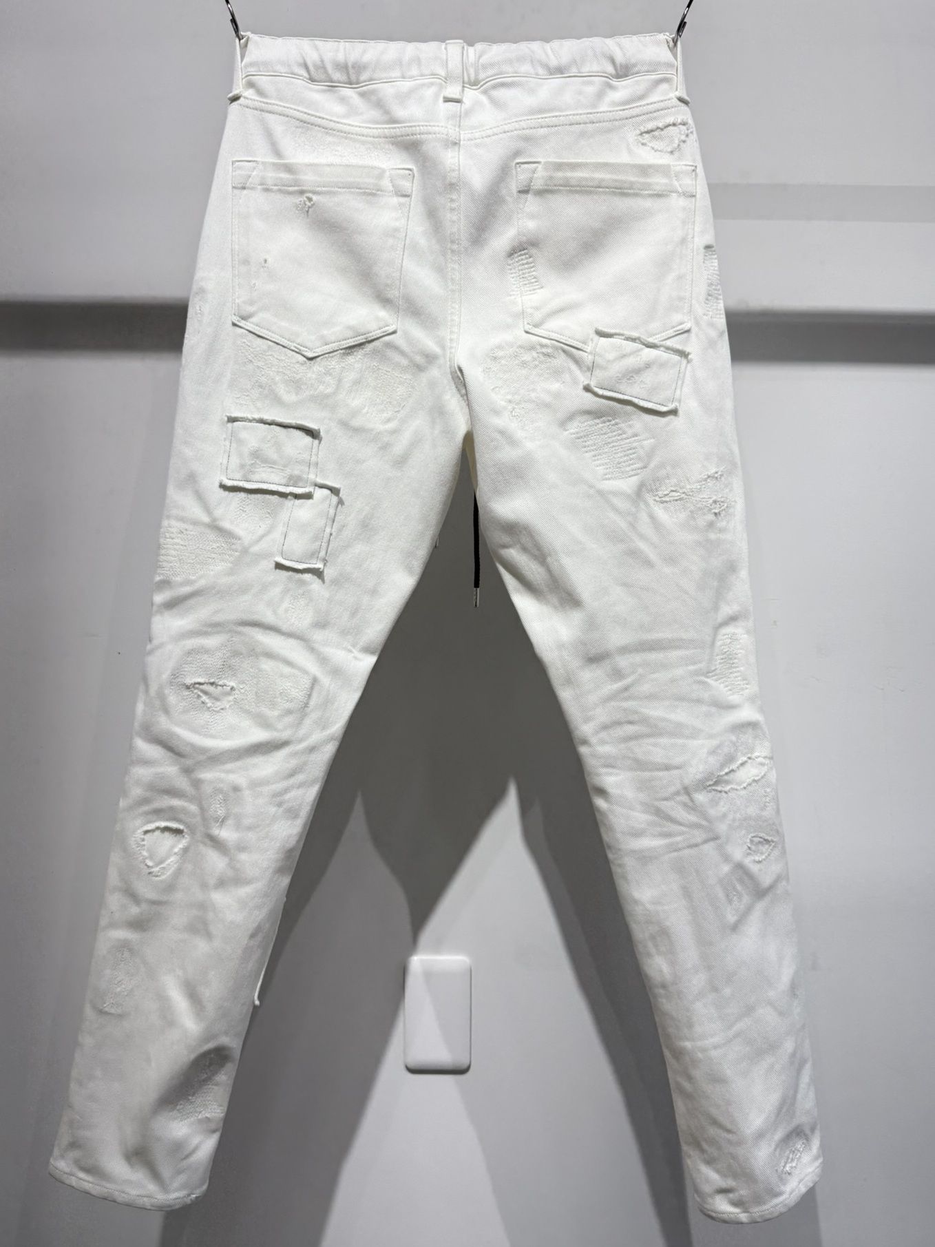 MICK DENIM JERSEY / RC35-ST-020 / デニムジャージテーパードパンツ / ホワイトリメイク
