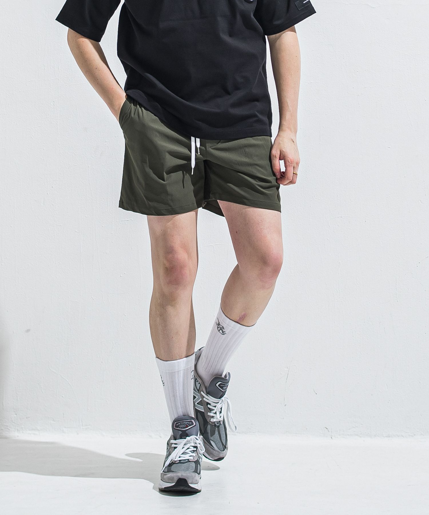 TV NYLON SHORTS / RC40-HP-004 / リラックスナイロンショーツ / カーキ (6月上旬入荷予定)