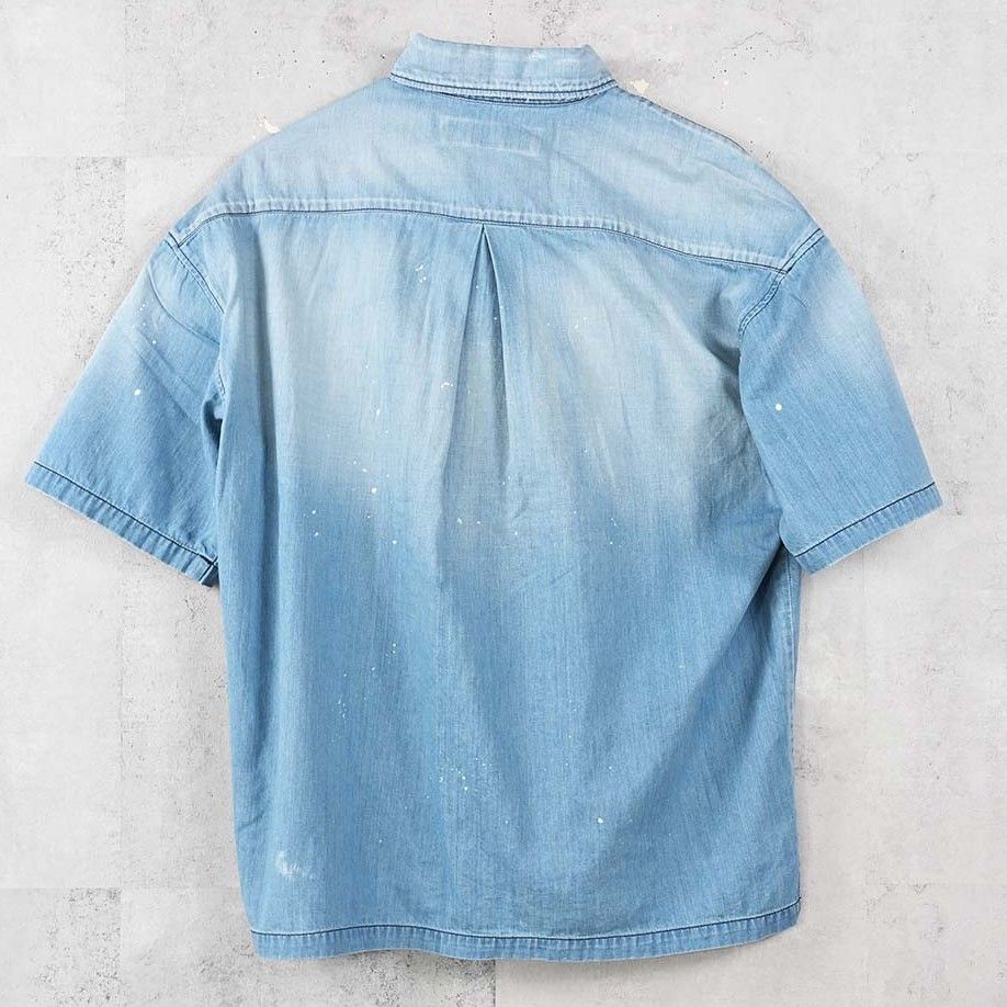 HALF DENIM SHIRTS / RC40-SH-002 / デニム半袖シャツ / ライトインディゴ (6月上旬入荷予定)