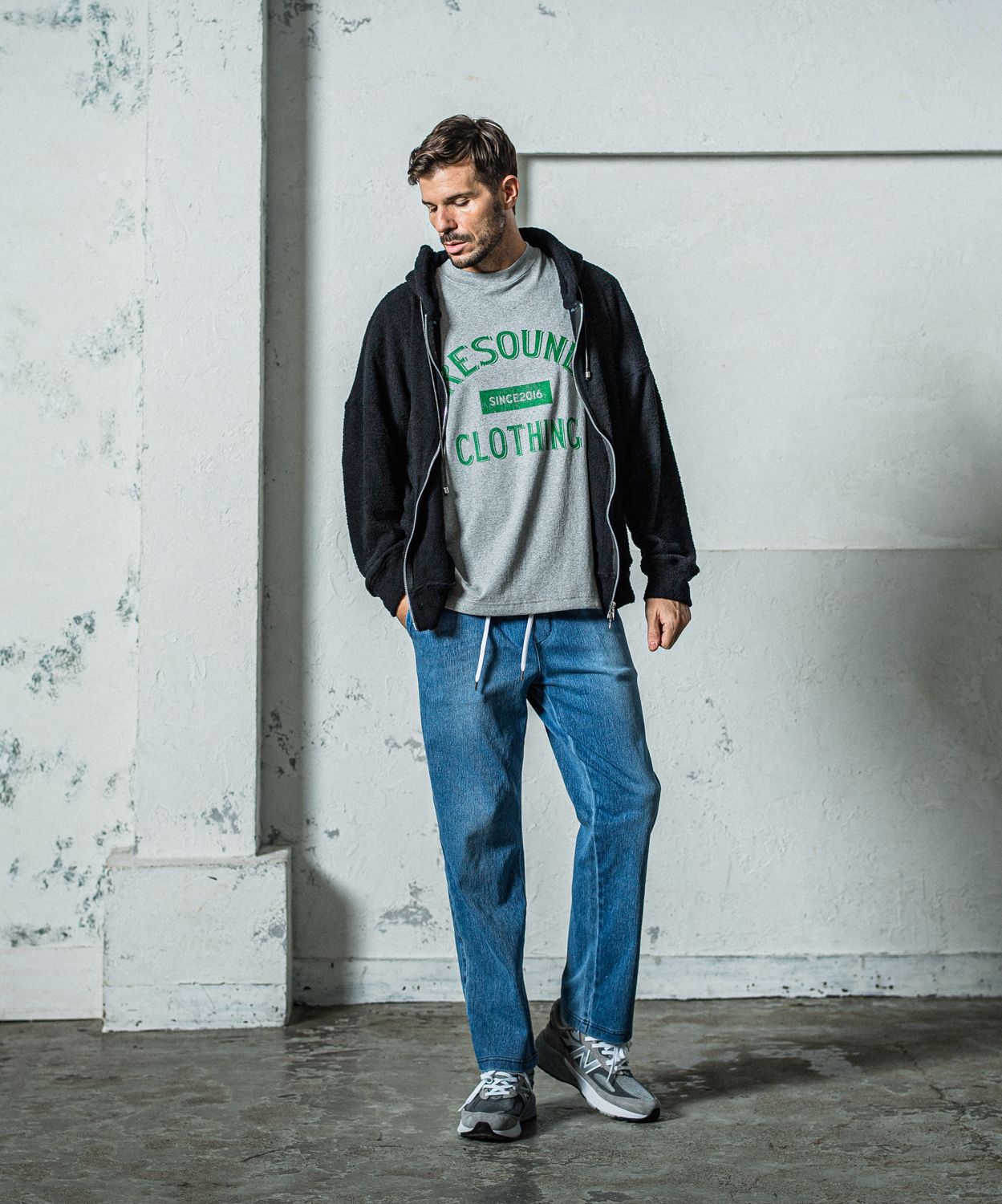 EX DENIM JERSEY WIDE PT / RC35-ST-016WTD / デニムジャージワイドパンツ / ライトインディゴ