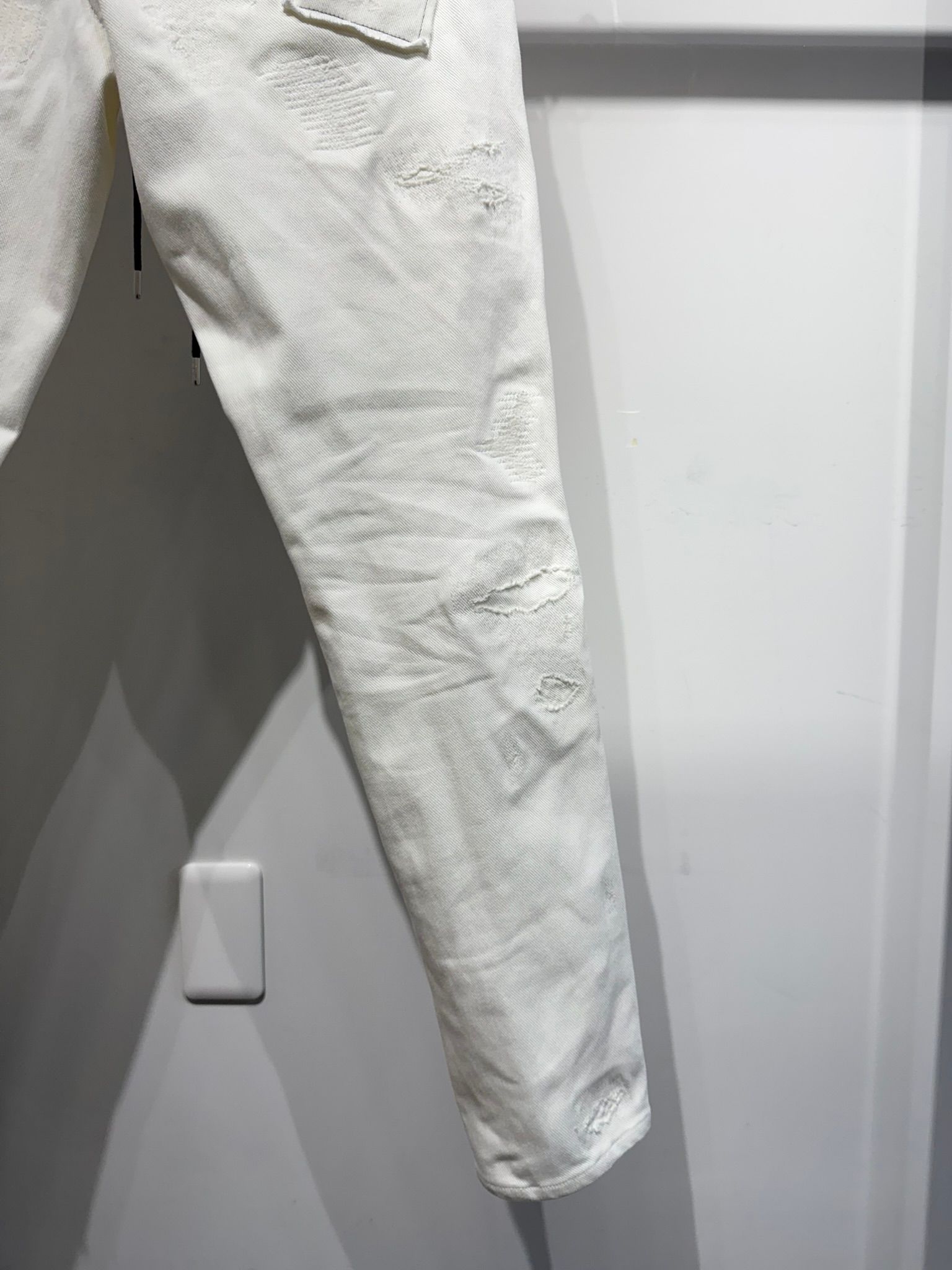 MICK DENIM JERSEY / RC35-ST-020 / デニムジャージテーパードパンツ / ホワイトリメイク