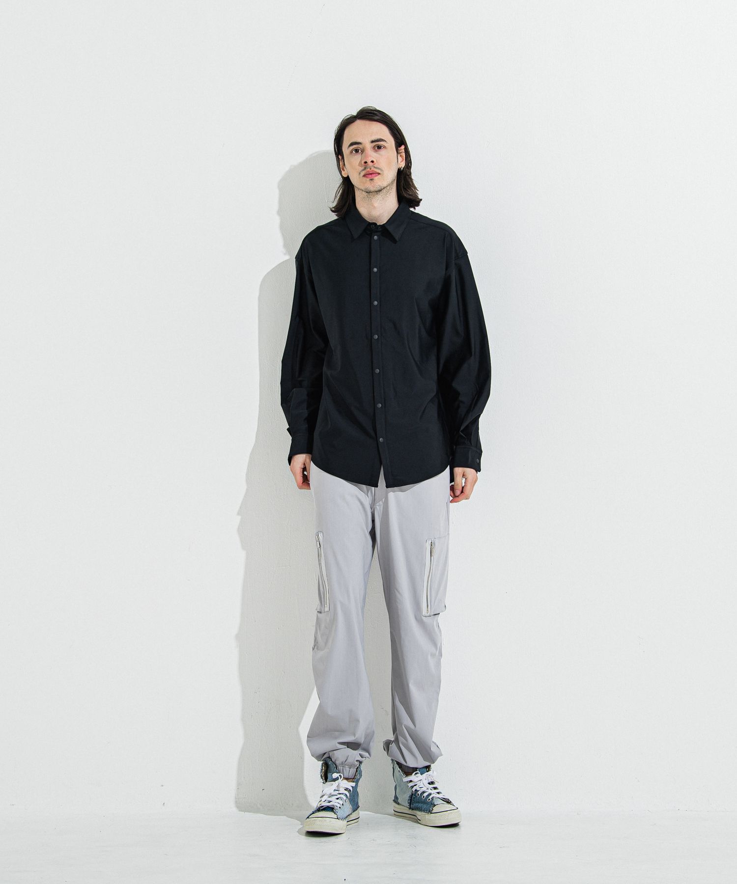 RUSH JACK SHIRTS / RC36-SH-001 / オーバーサイズラッシュガードシャツ / ブラック