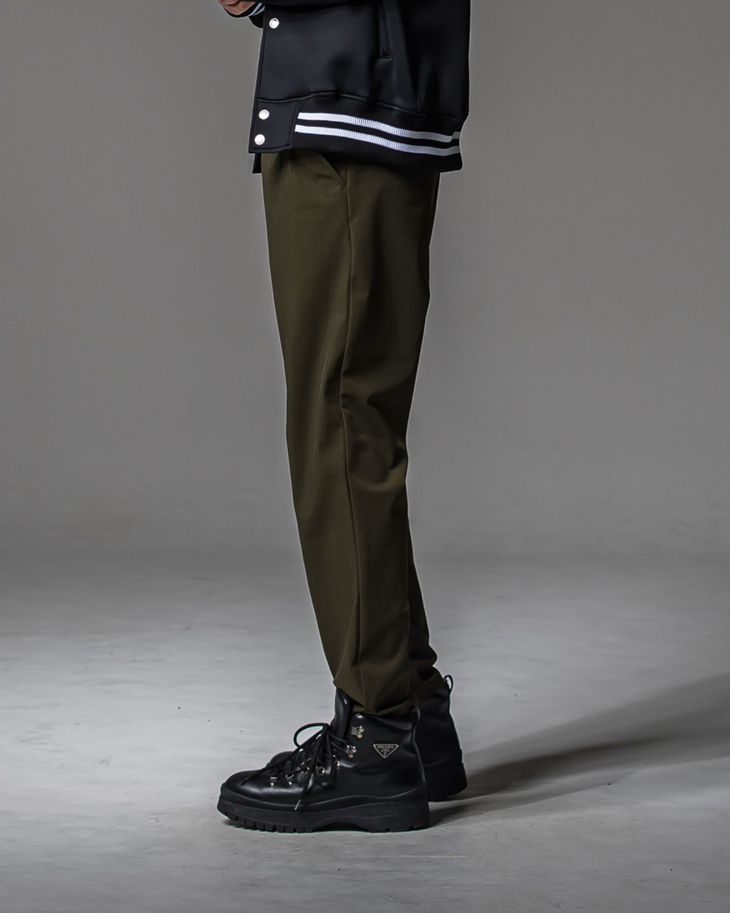 PAT WIDE EASY PANTS / RC37-ST-036BN / ワイドテーパードパンツ / オックス カーキ