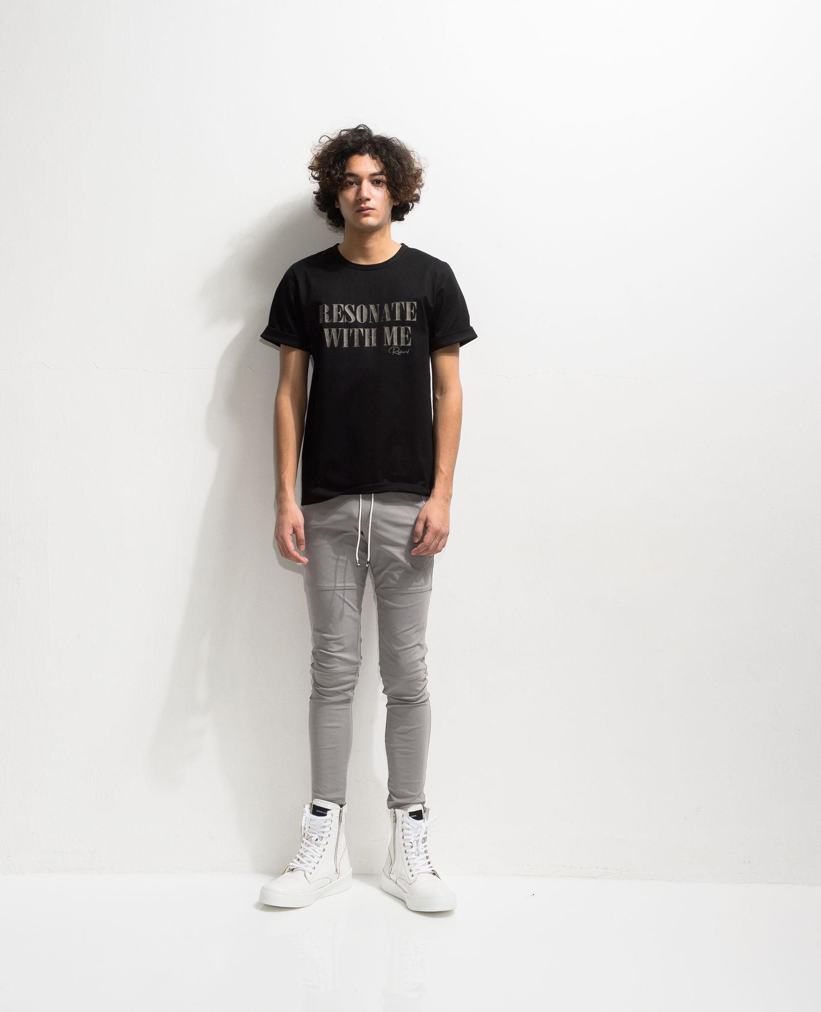 MESSAGE CHEST ROLL UP JERSEY TEE / RC20-T-003 / バックプリントTシャツ ※