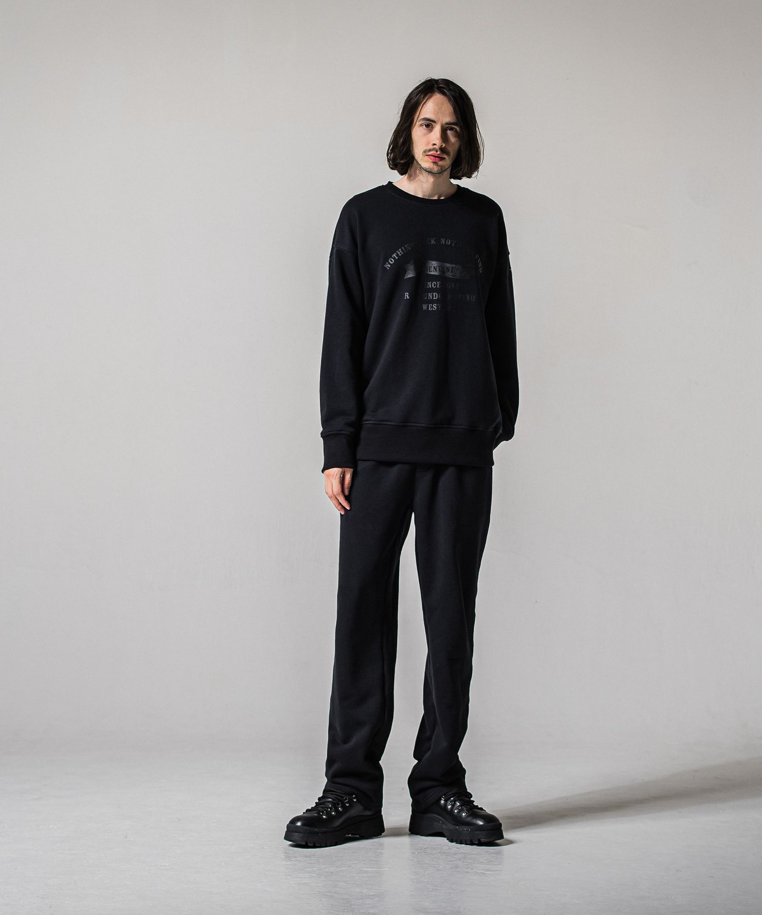 HF URAKE WIDE TUCK PANTS / RC39-ST-016WT / 高機能スウェットワイドタックパンツ / ブラック (1月中旬入荷予定)