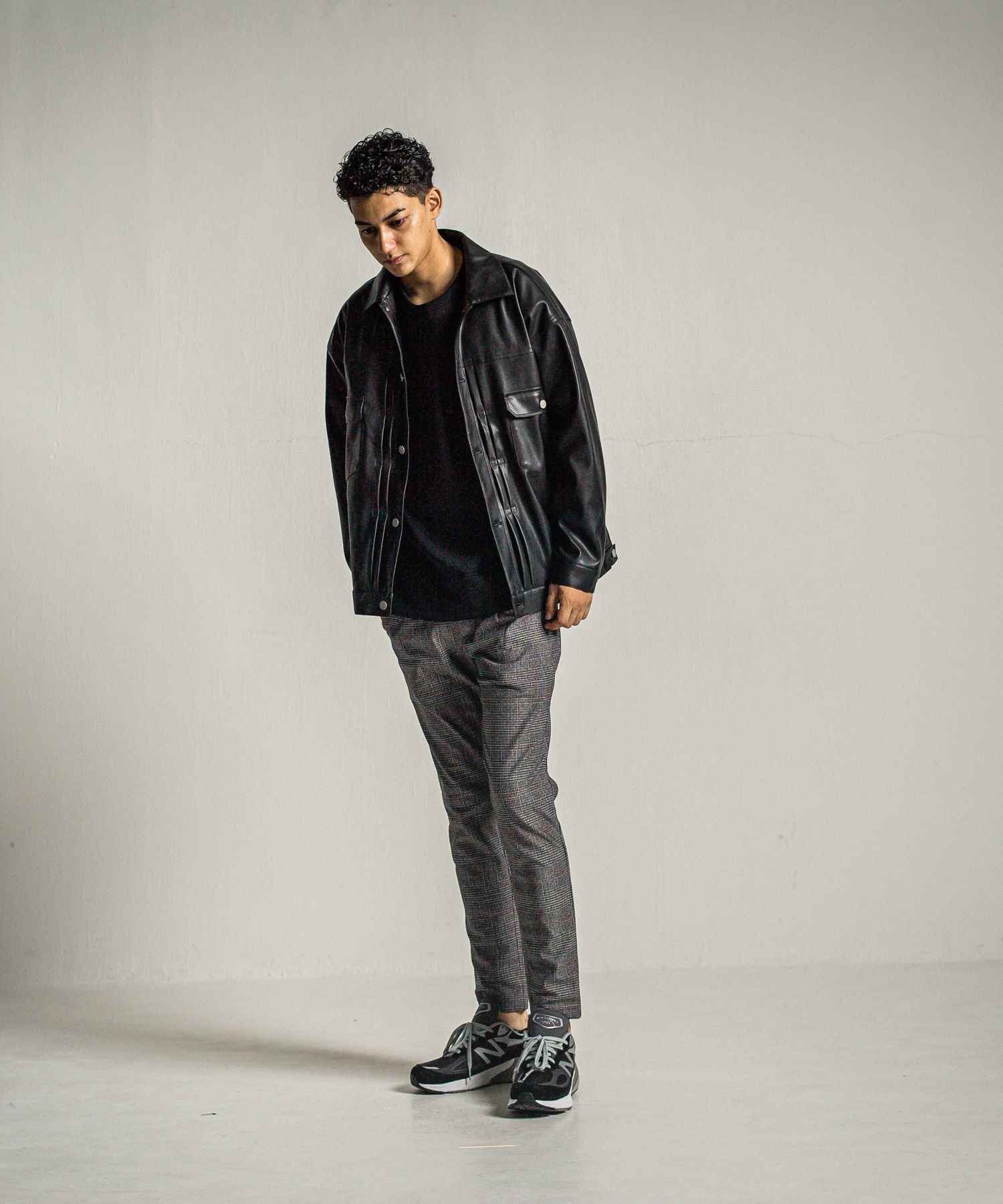 LEATHER OVER 2ND G / RC34-JK-002 / エコレザーGジャン / ブラック