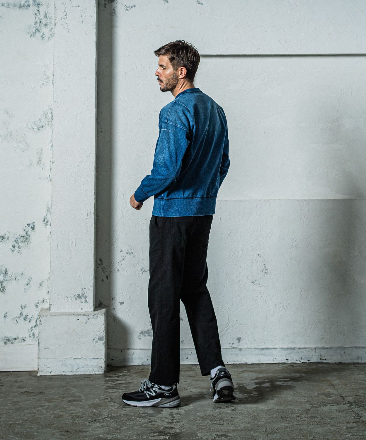 EX DENIM JERSEY WIDE PT / RC35-ST-016WTD / デニムジャージワイドパンツ / ブラック